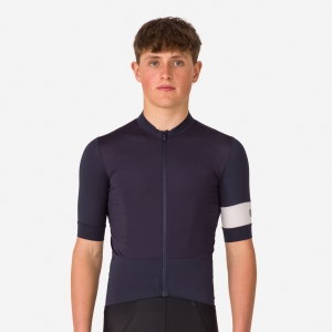 Rapha Pro Team Cycling Jersey Warm Riding Dark Navy/White | 75089YAQL