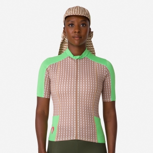 Rapha Rapha + Shrimps Jersey Gingham Print/Summer Green | 31964OXDP