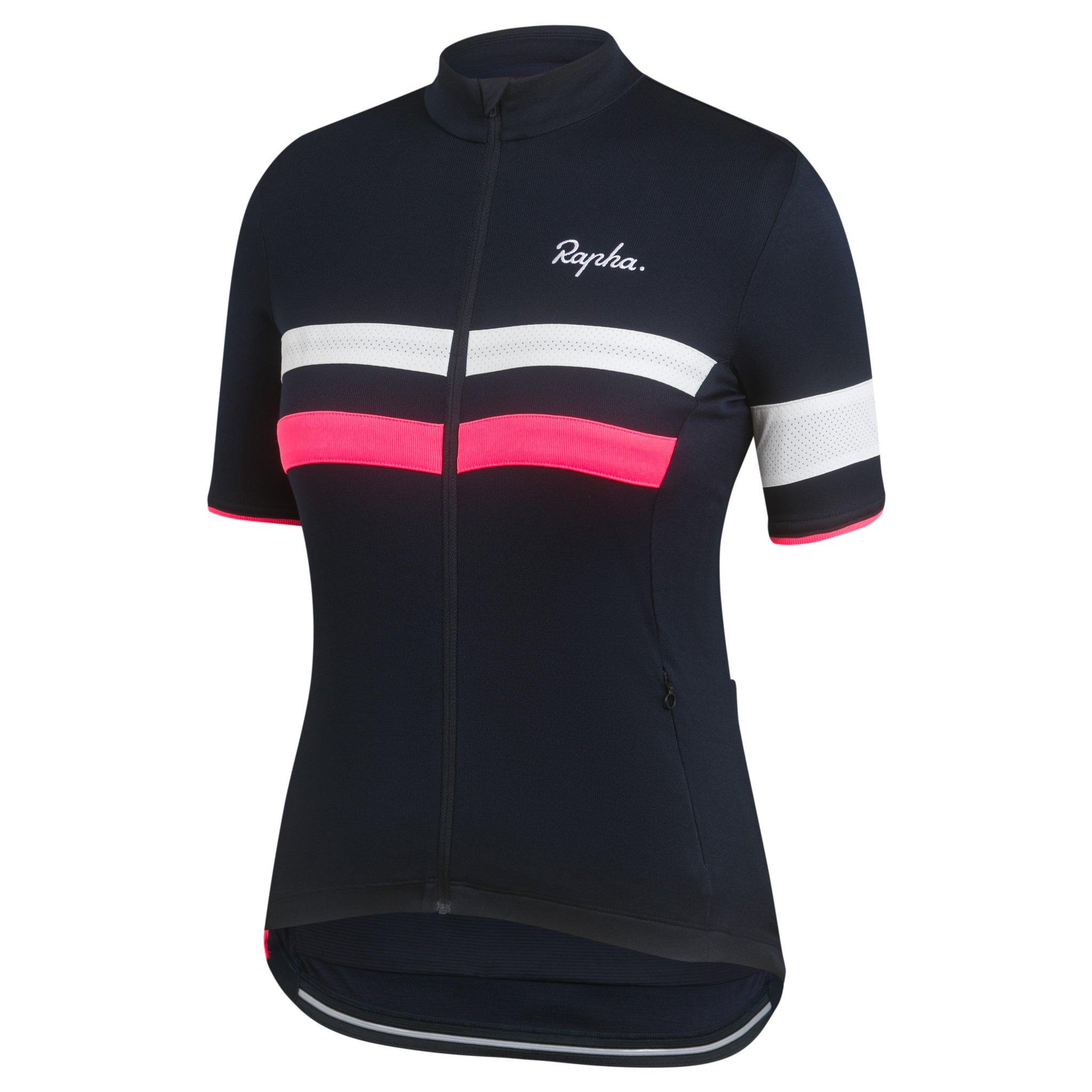 Rapha Brevet Cycling Jersey II UK Dark Navy/High-Vis Pink | 31867PXAU