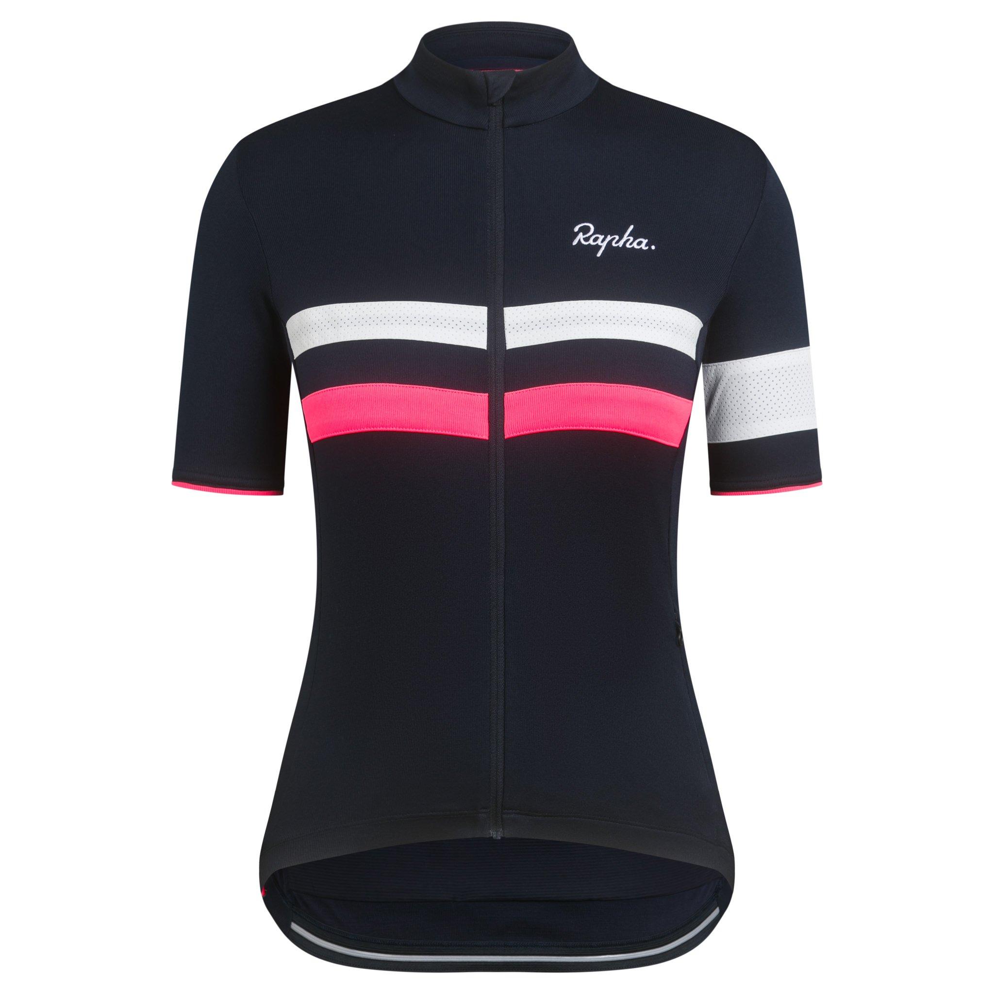 Rapha Brevet Cycling Jersey II UK Dark Navy/High-Vis Pink | 31867PXAU