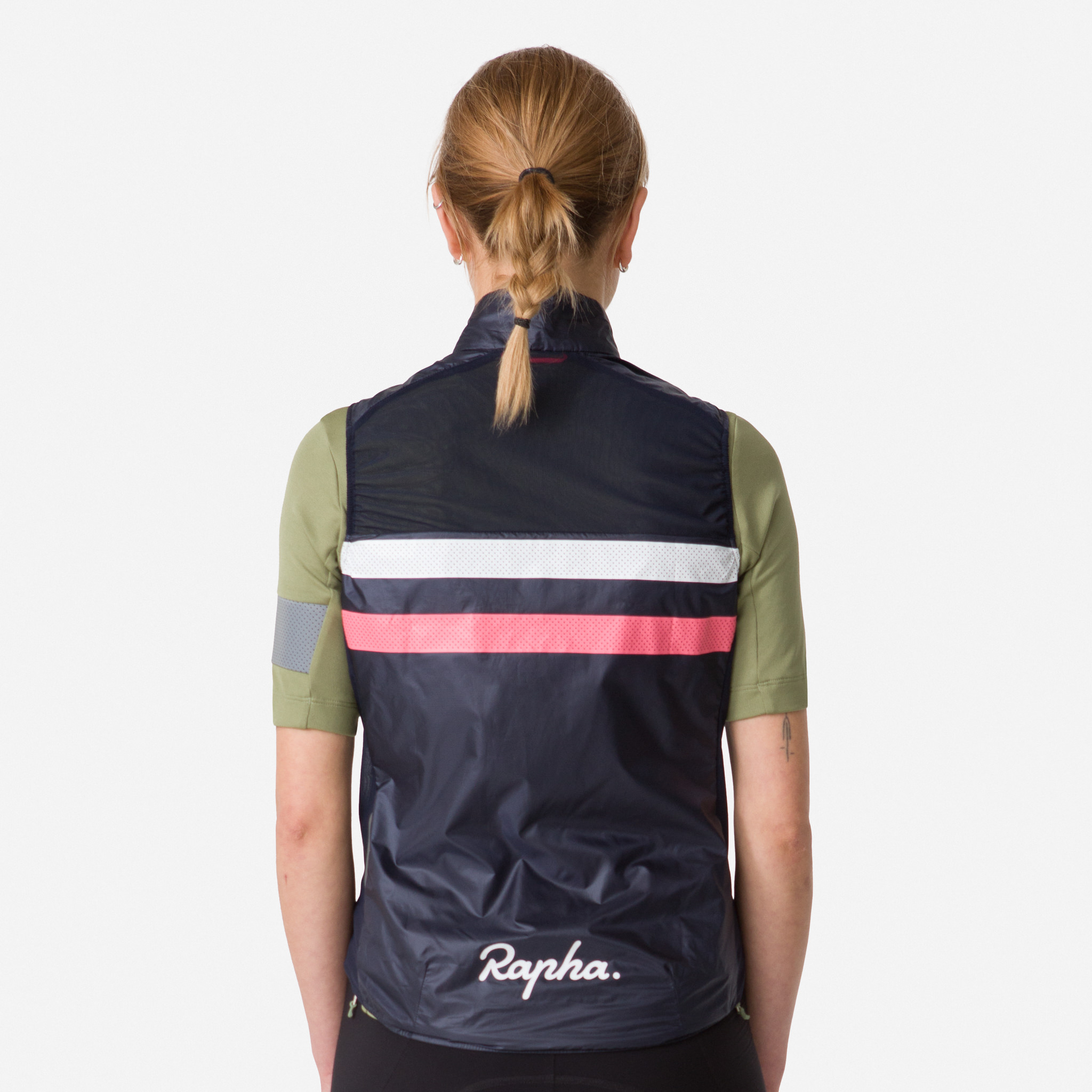 Rapha Brevet Gilet Dark Navy/High-Vis Pink/White | 93764PBKO