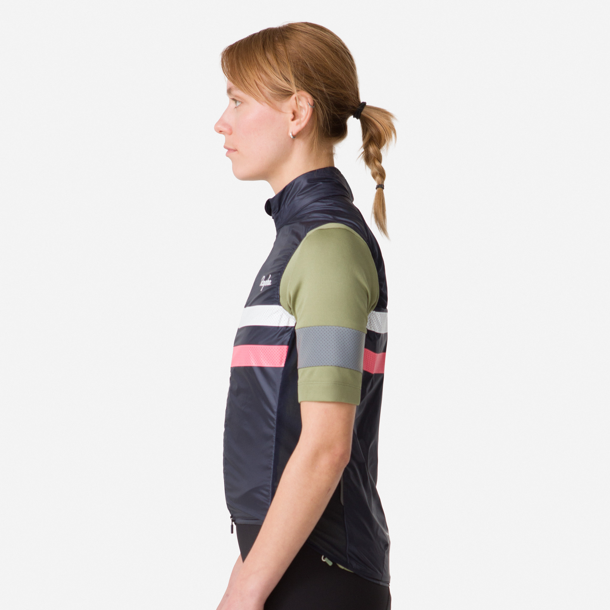 Rapha Brevet Gilet Dark Navy/High-Vis Pink/White | 93764PBKO