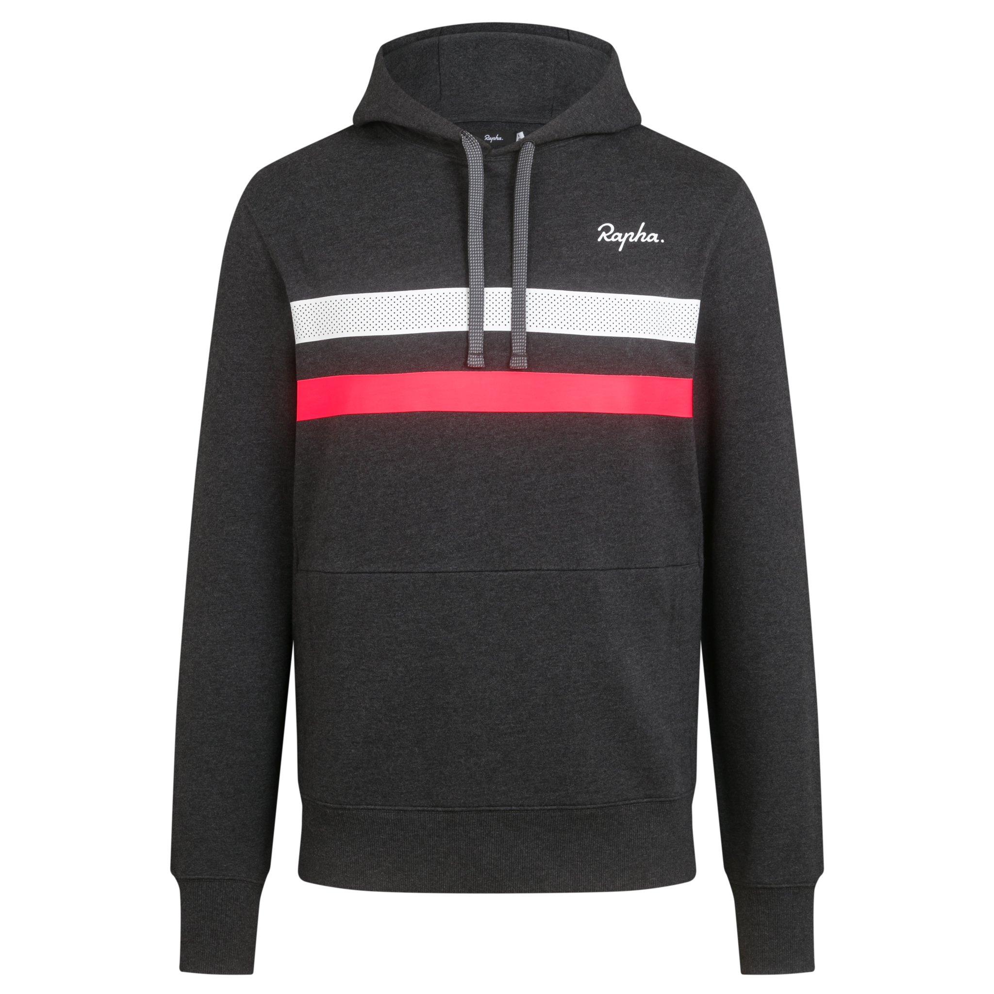 Rapha Brevet Hoodie Grey/White/High-Vis Pink | 58960DHCG