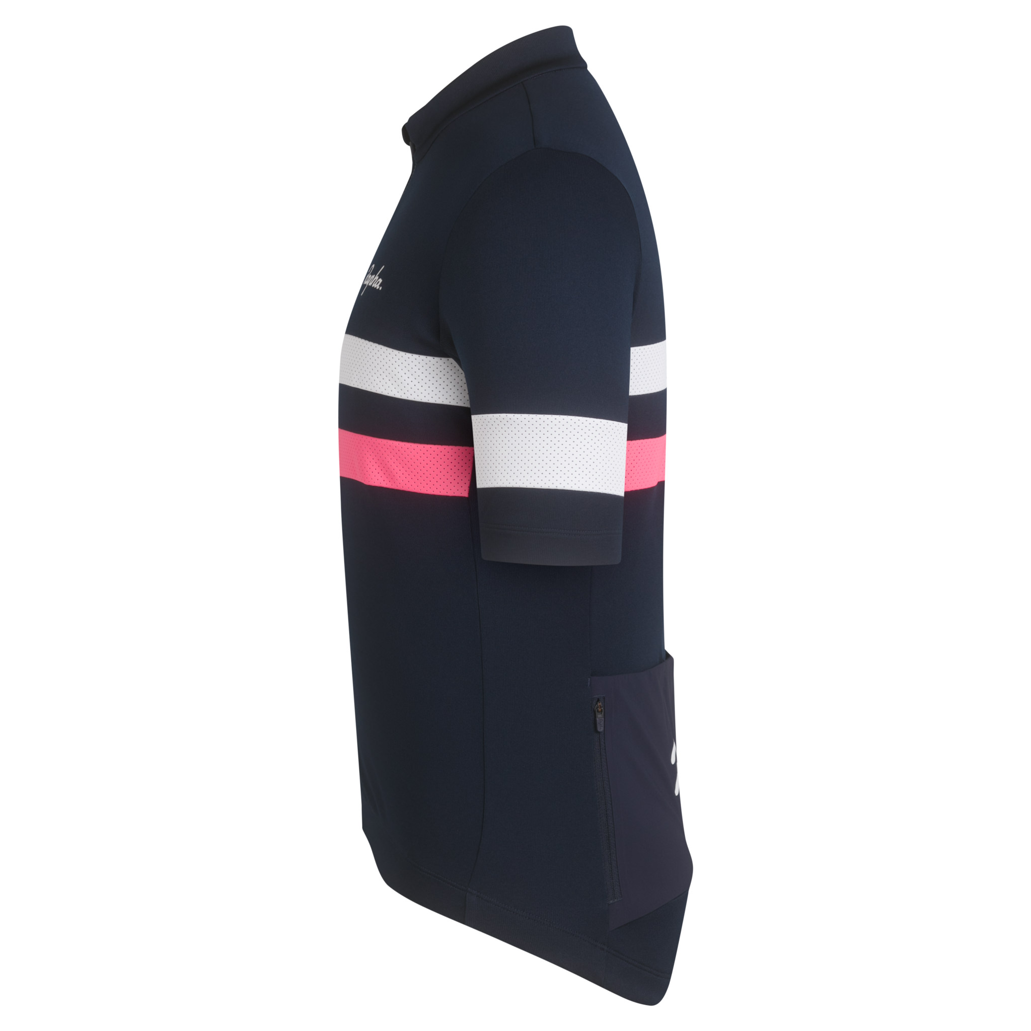 Rapha Brevet Jersey Dark Navy/High-Vis Pink/White | 17452YZMK