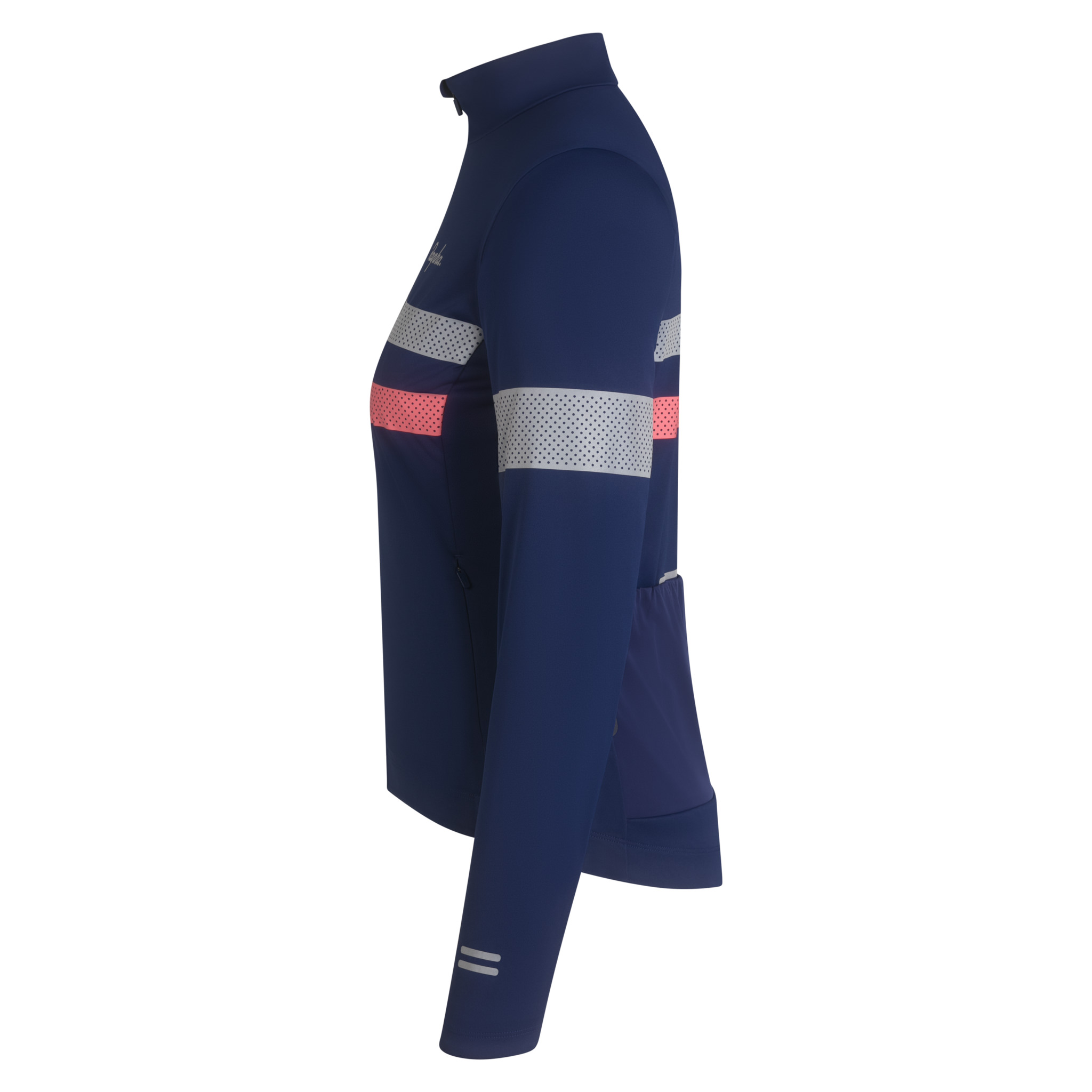 Rapha Brevet LS Gore-Tex Infinium Jersey Navy/Hi-Vis Pink | 72641WCQZ