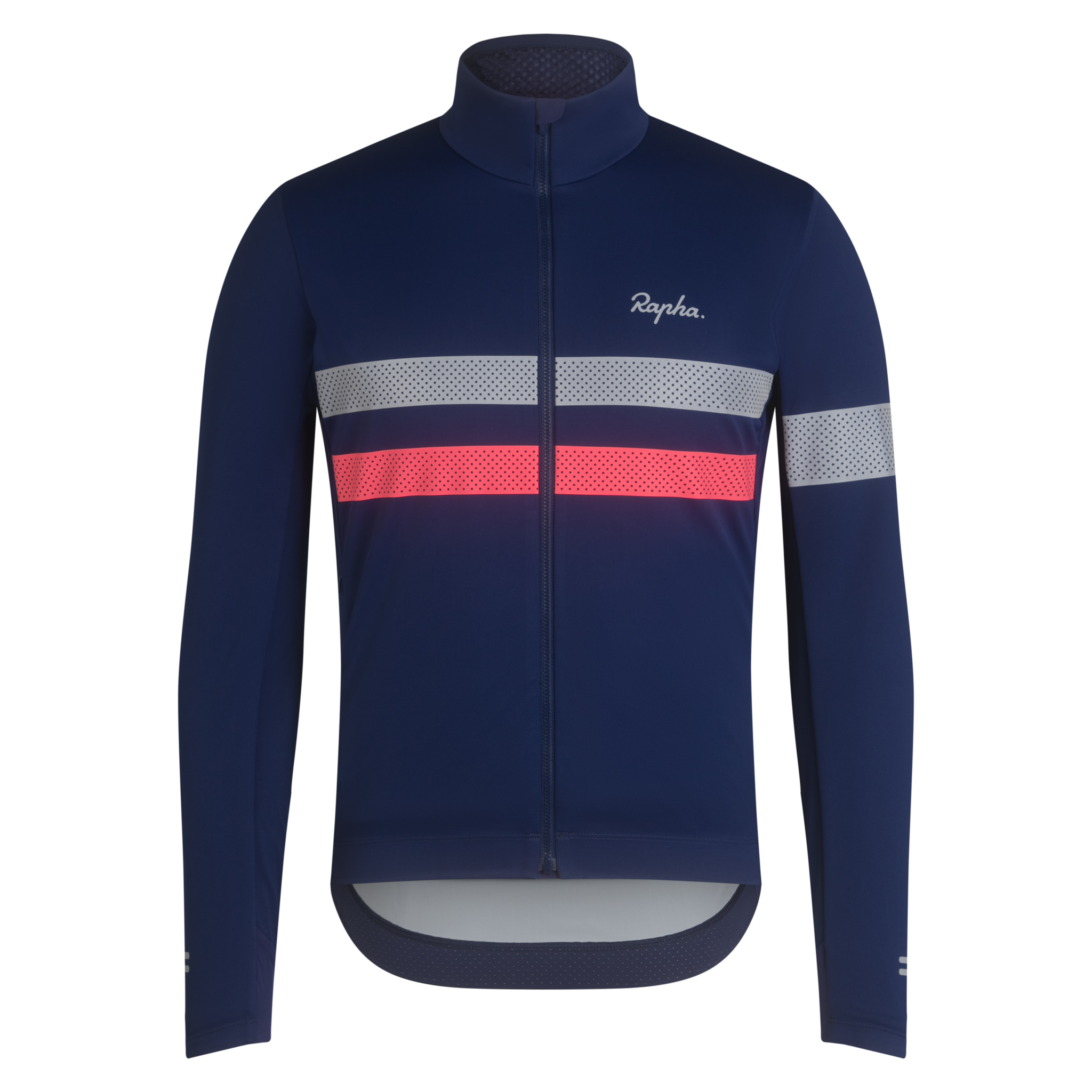 Rapha Brevet Long Sleeve Gore-Tex Infinium Jersey Navy/Hi-Vis Pink | 35481HVOG