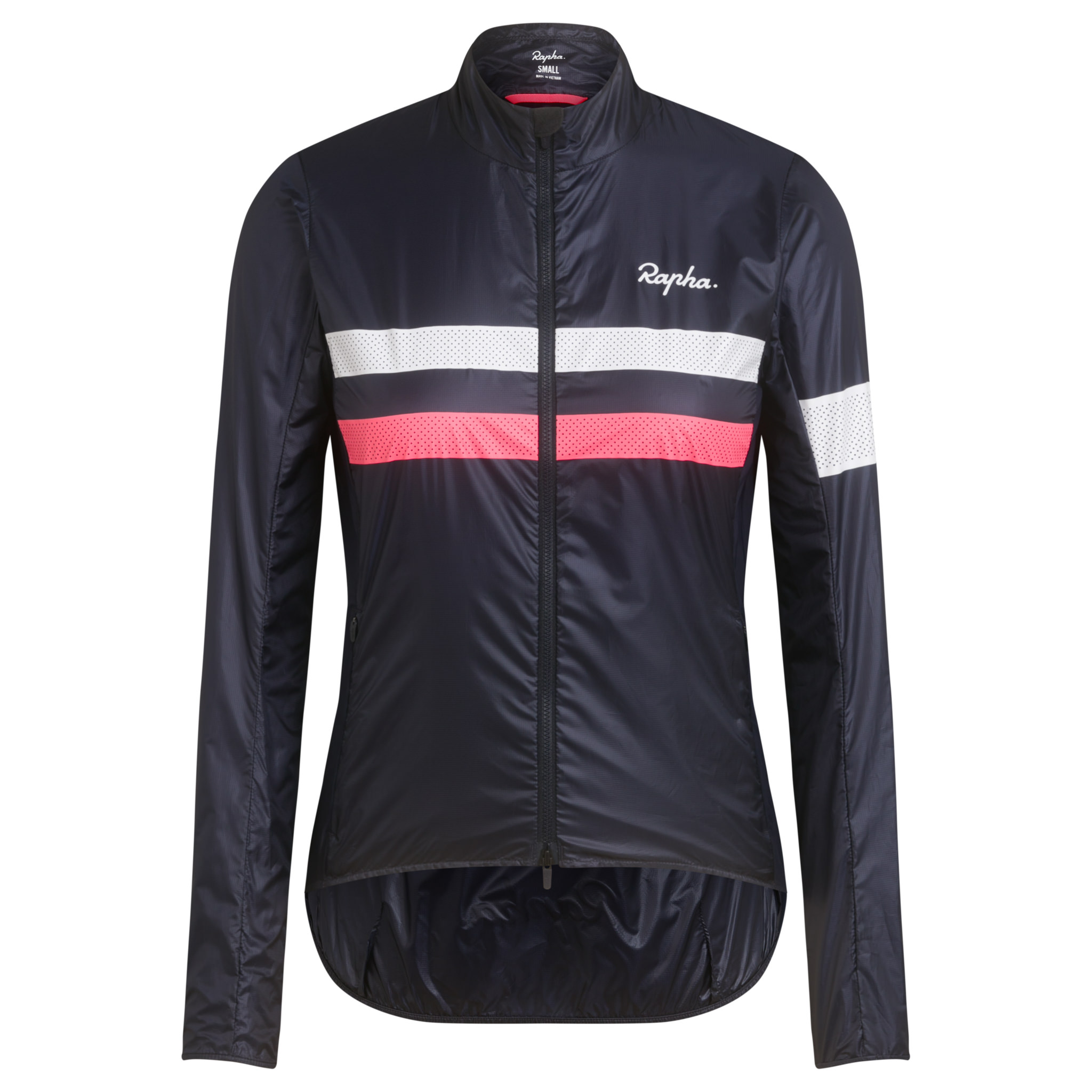 Rapha Brevet Wind Jacket Dark Navy/High-Vis Pink/White | 87053KPBT