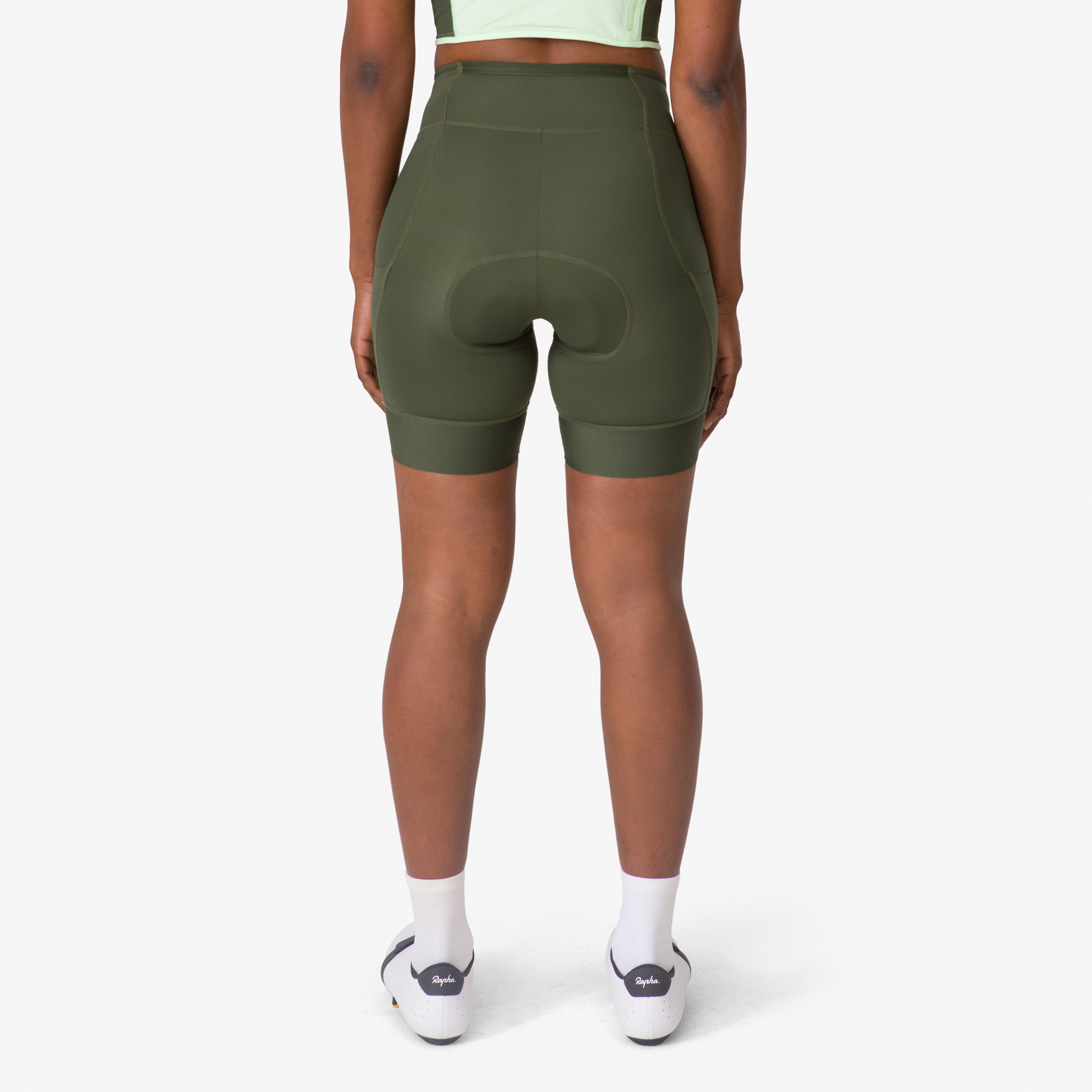 Rapha Cargo Shorts Deep Olive Green/Mint Green | 01793MCRN