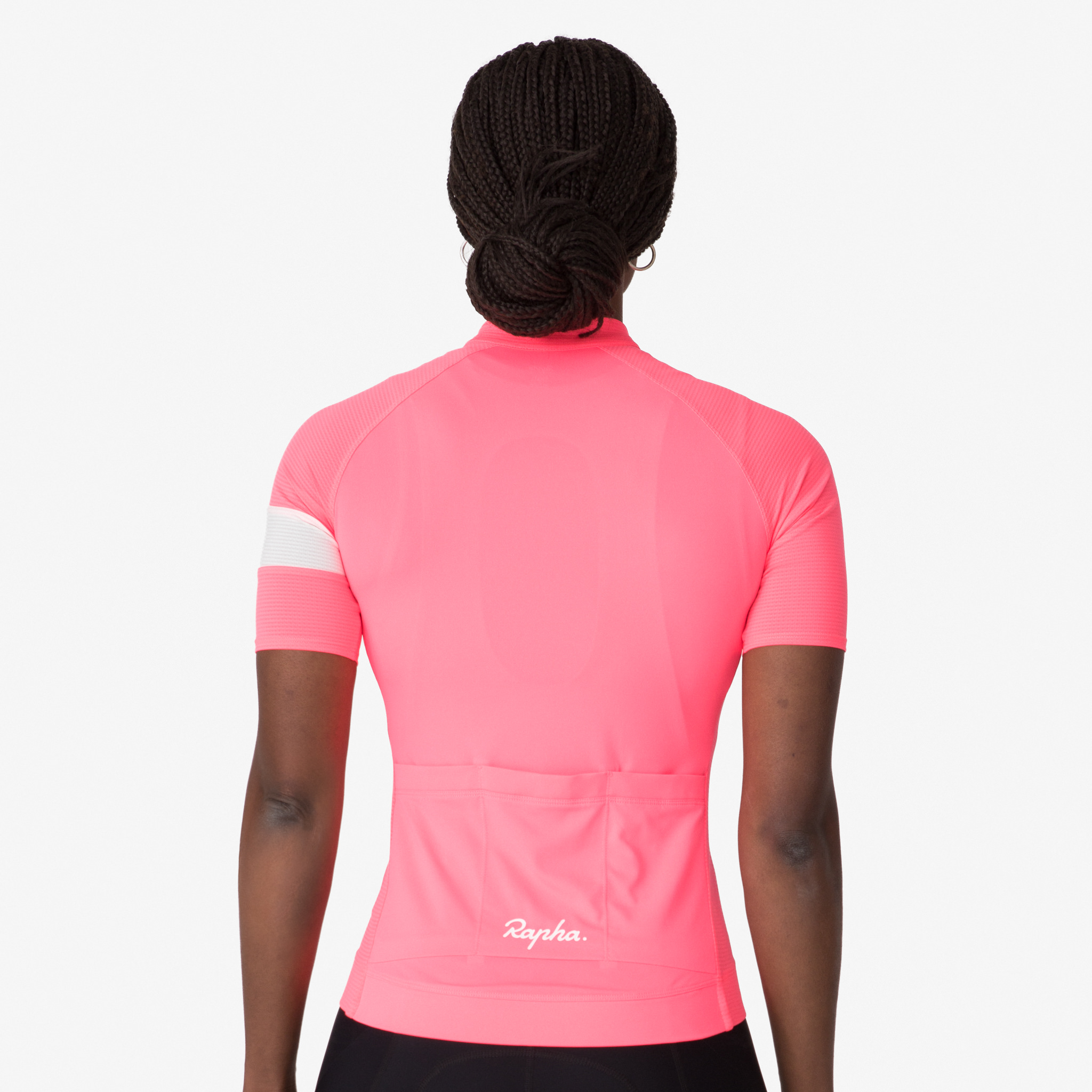 Rapha Core Lightweight Cycling Jersey High-Vis Pink/White | 76948BXRJ