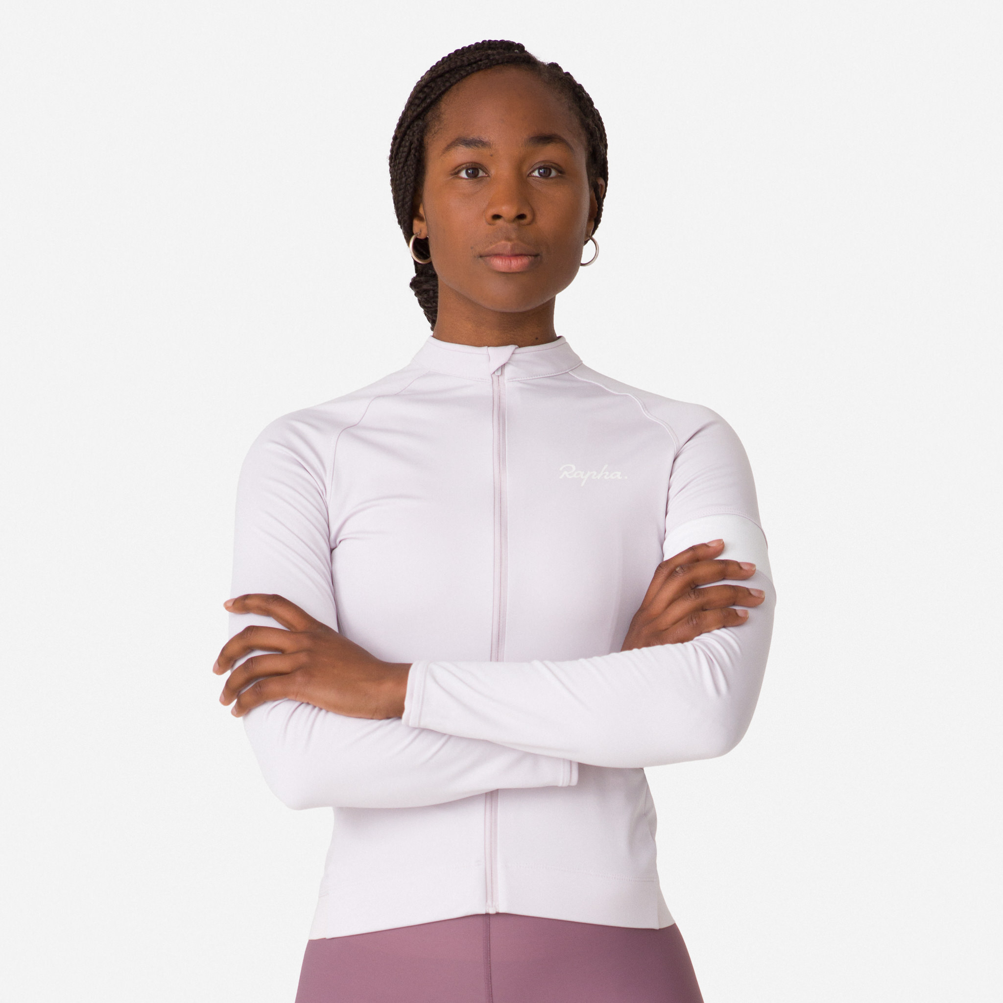 Rapha Core Long Sleeve Jersey Pale Lilac/White | 23748VIFB