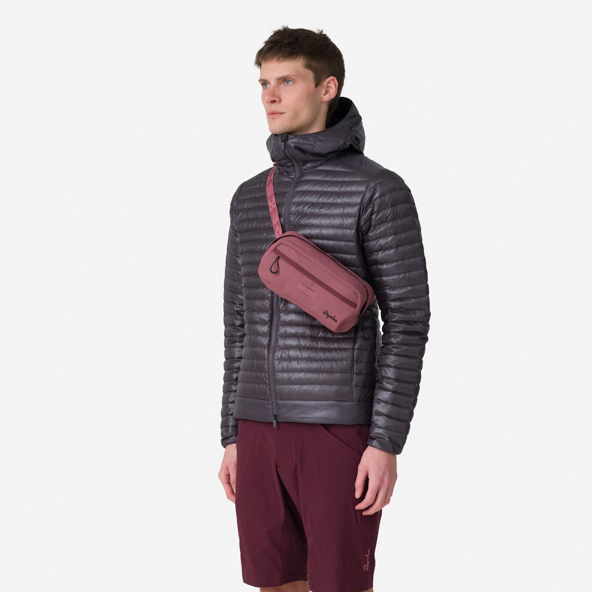 Rapha Explore Hooded Lightweight Down Jacket Carbon Grey/Black | 46235FJCU