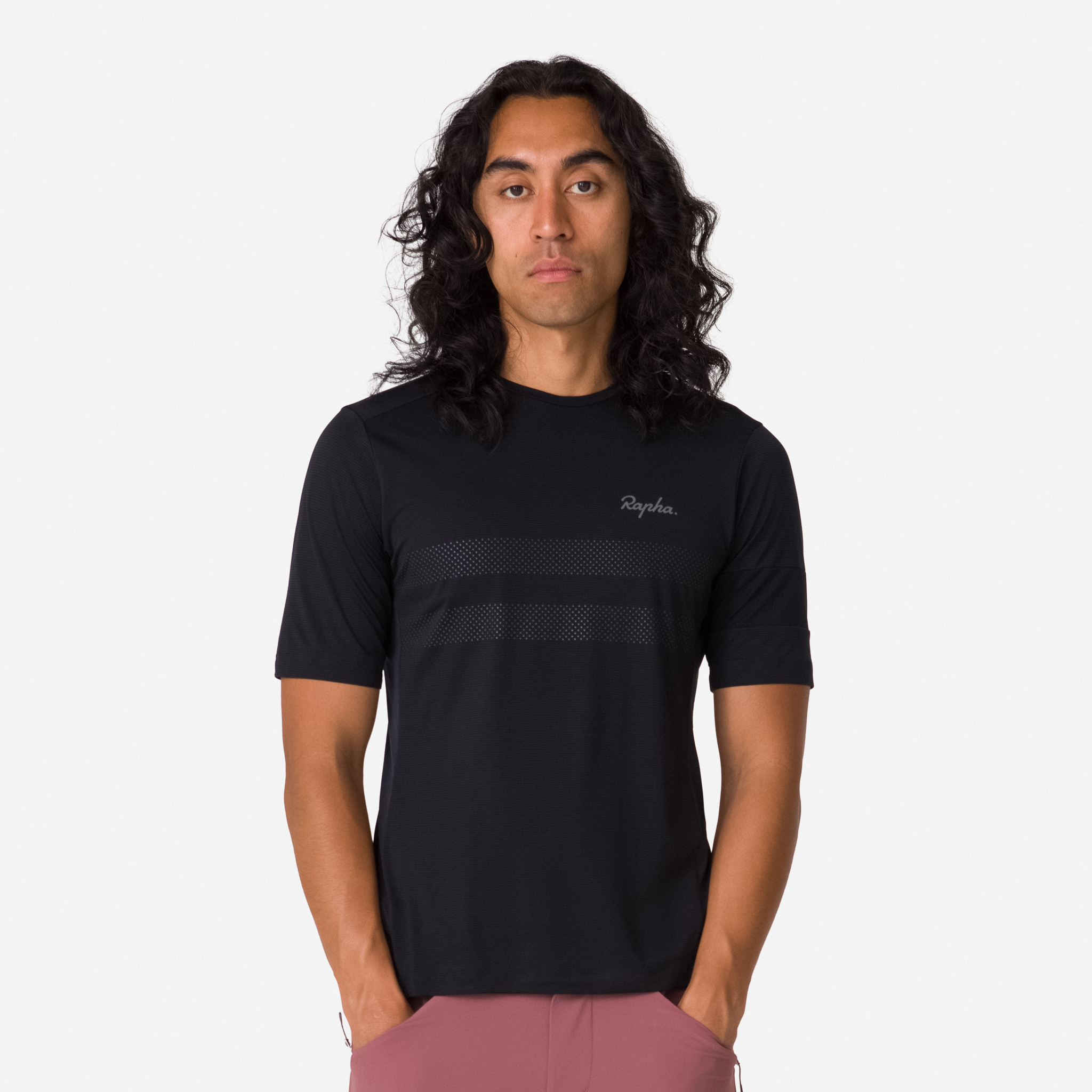 Rapha Explore Technical T-Shirt Black/Carbon Grey | 61270TBUD