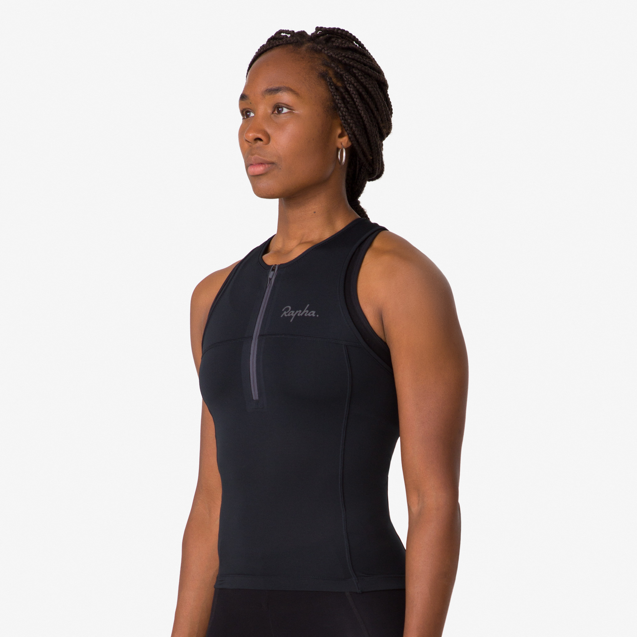 Rapha Half Zip Tank Black/Black | 16804BRDK