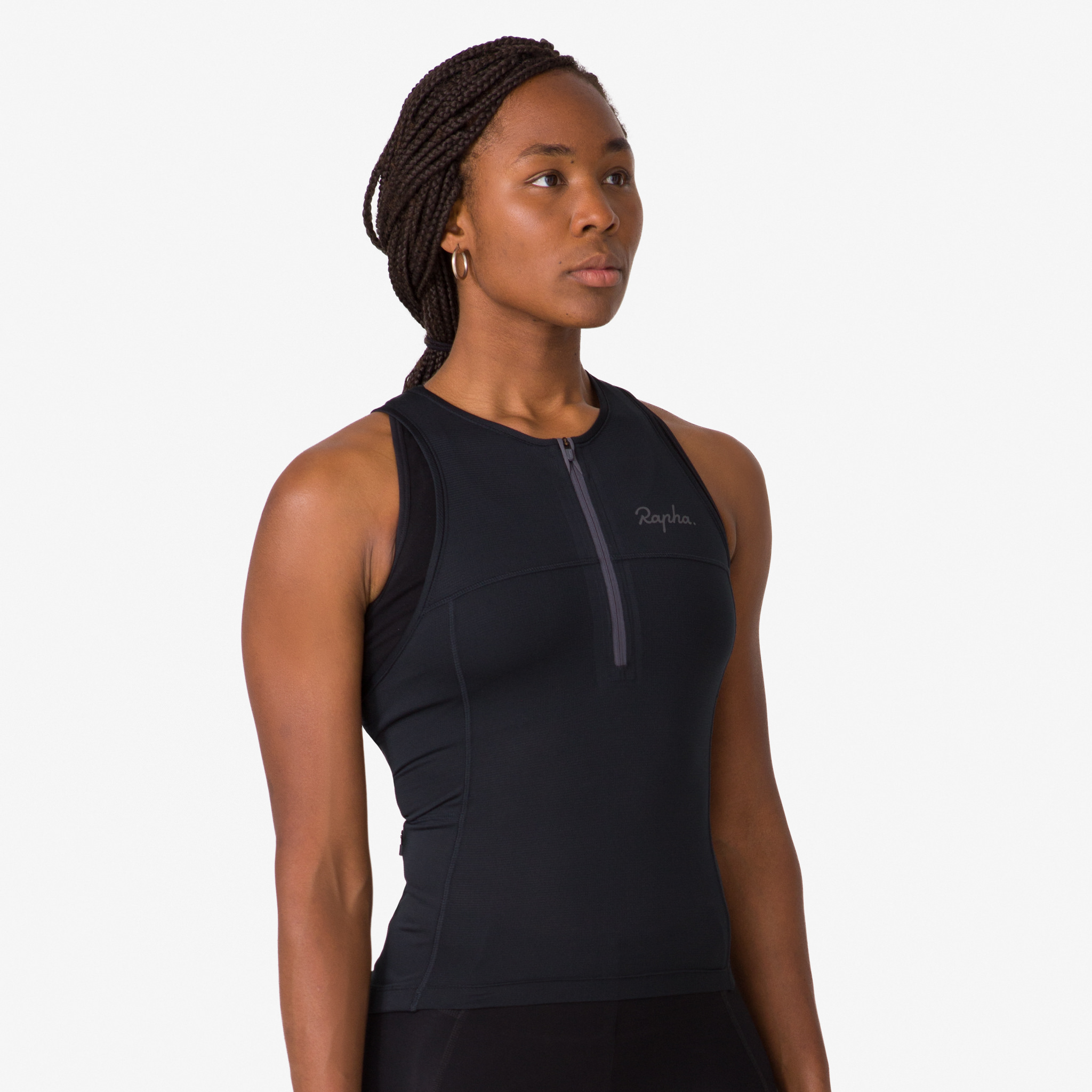 Rapha Half Zip Tank Black/Black | 16804BRDK