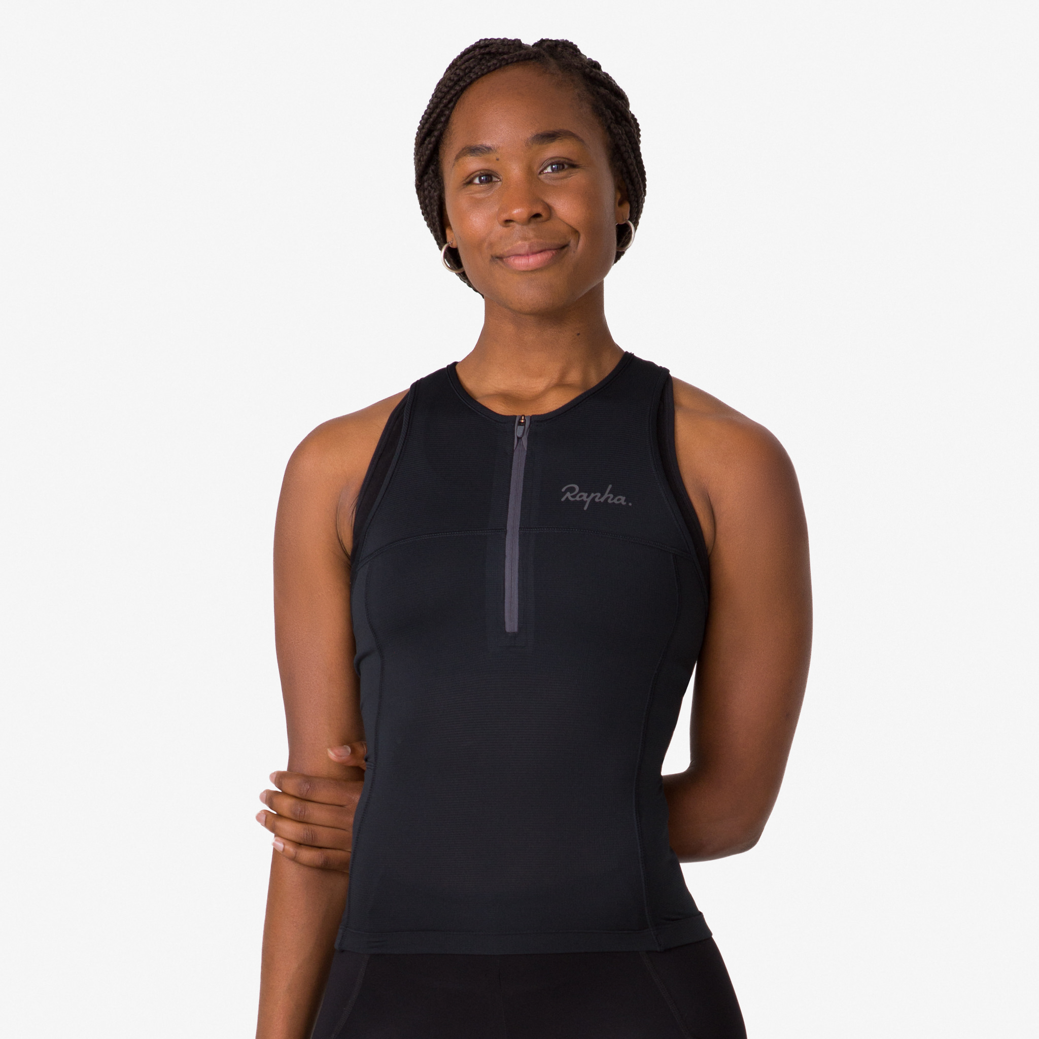 Rapha Half Zip Tank Black/Black | 16804BRDK