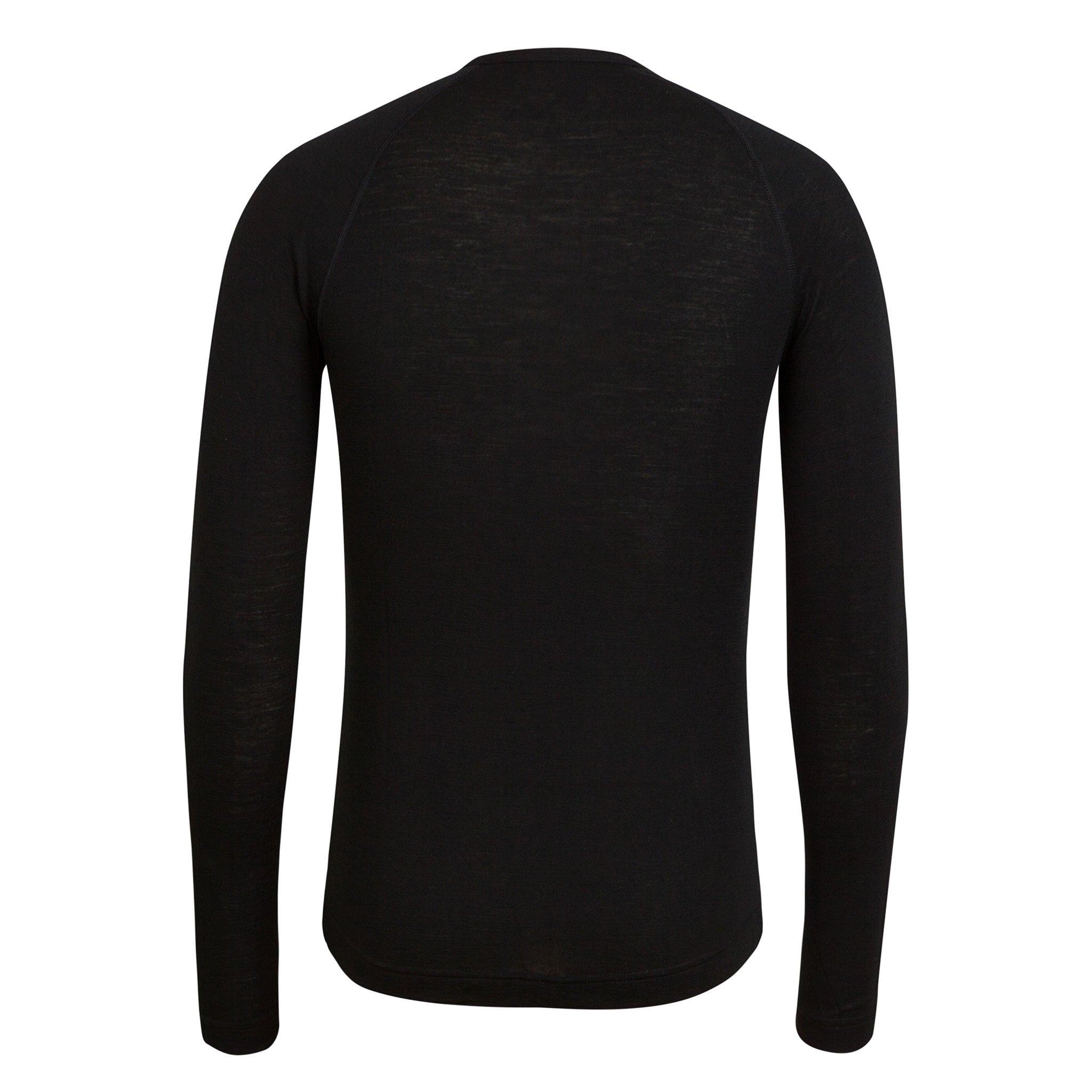 Rapha Merino Base Layer Long Sleeve Black | 03972ZAMY