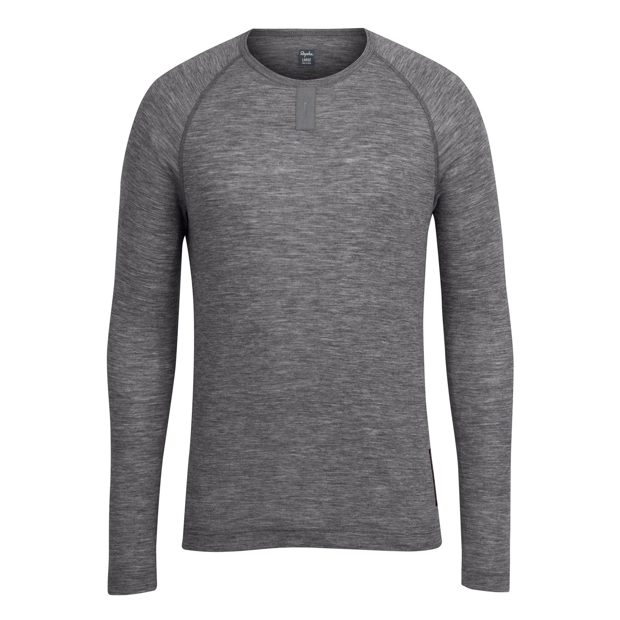 Rapha Merino Base Layer Long Sleeve Black | 03972ZAMY