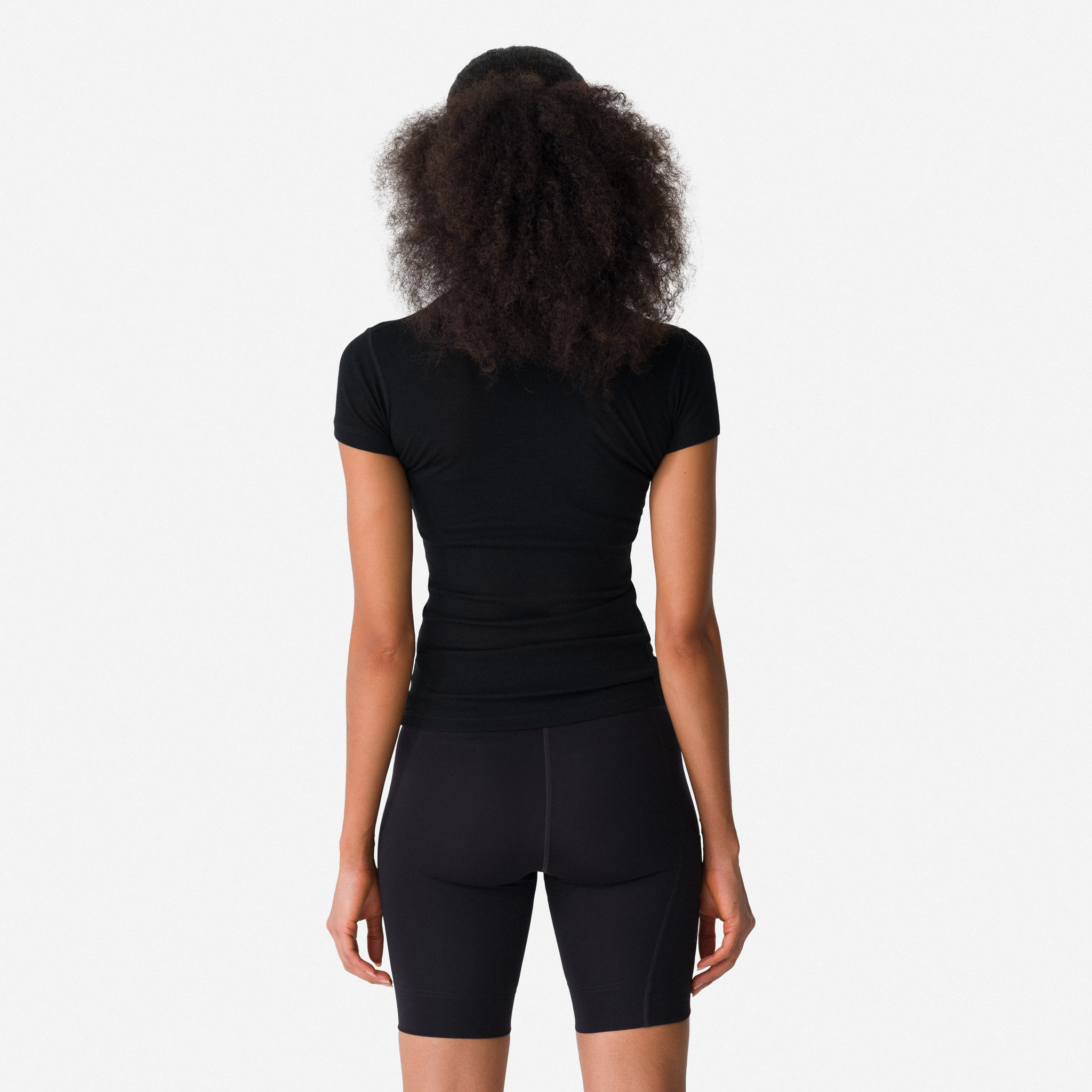 Rapha Merino Base Layer Short Sleeve Black | 60491YGVH