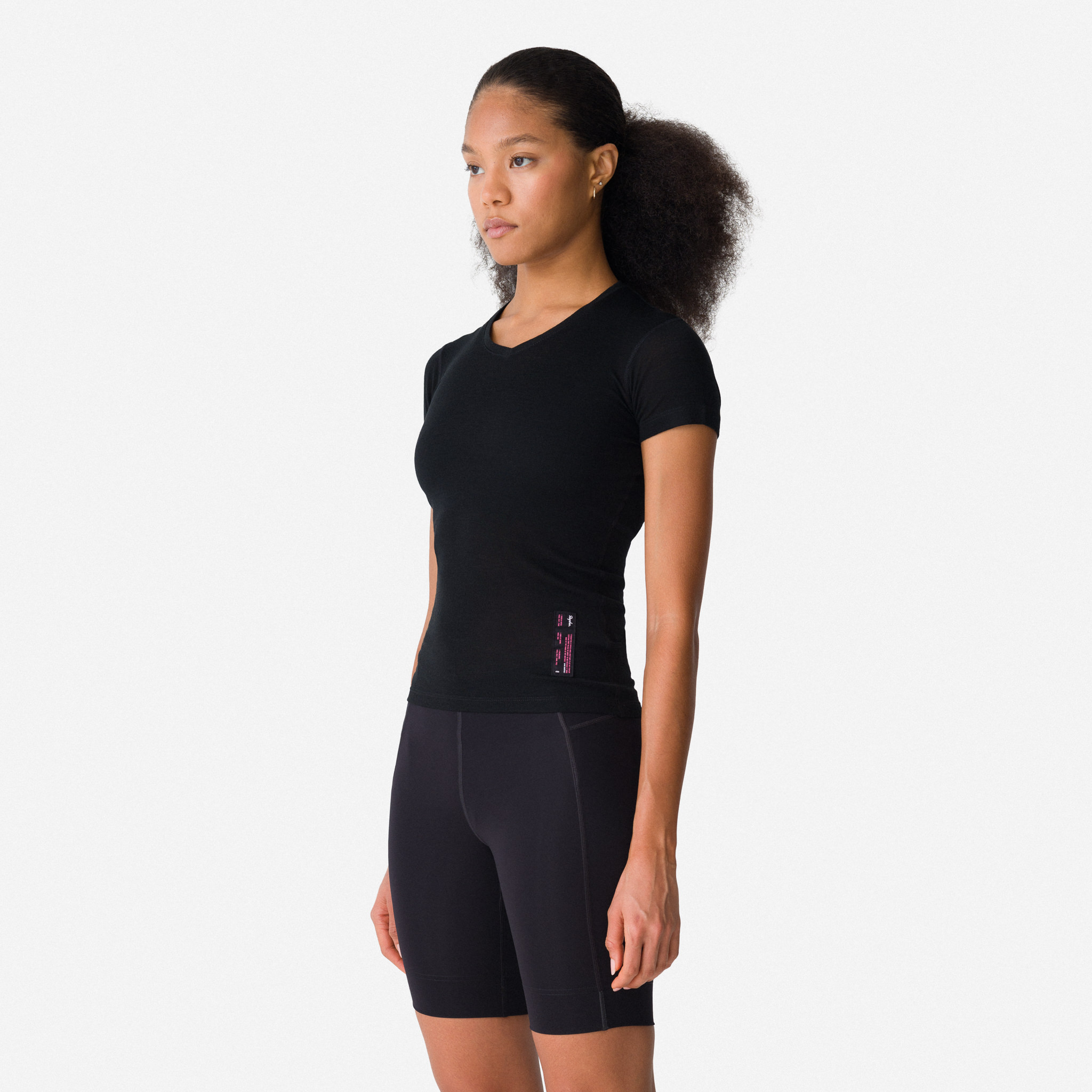 Rapha Merino Base Layer Short Sleeve Black | 60491YGVH