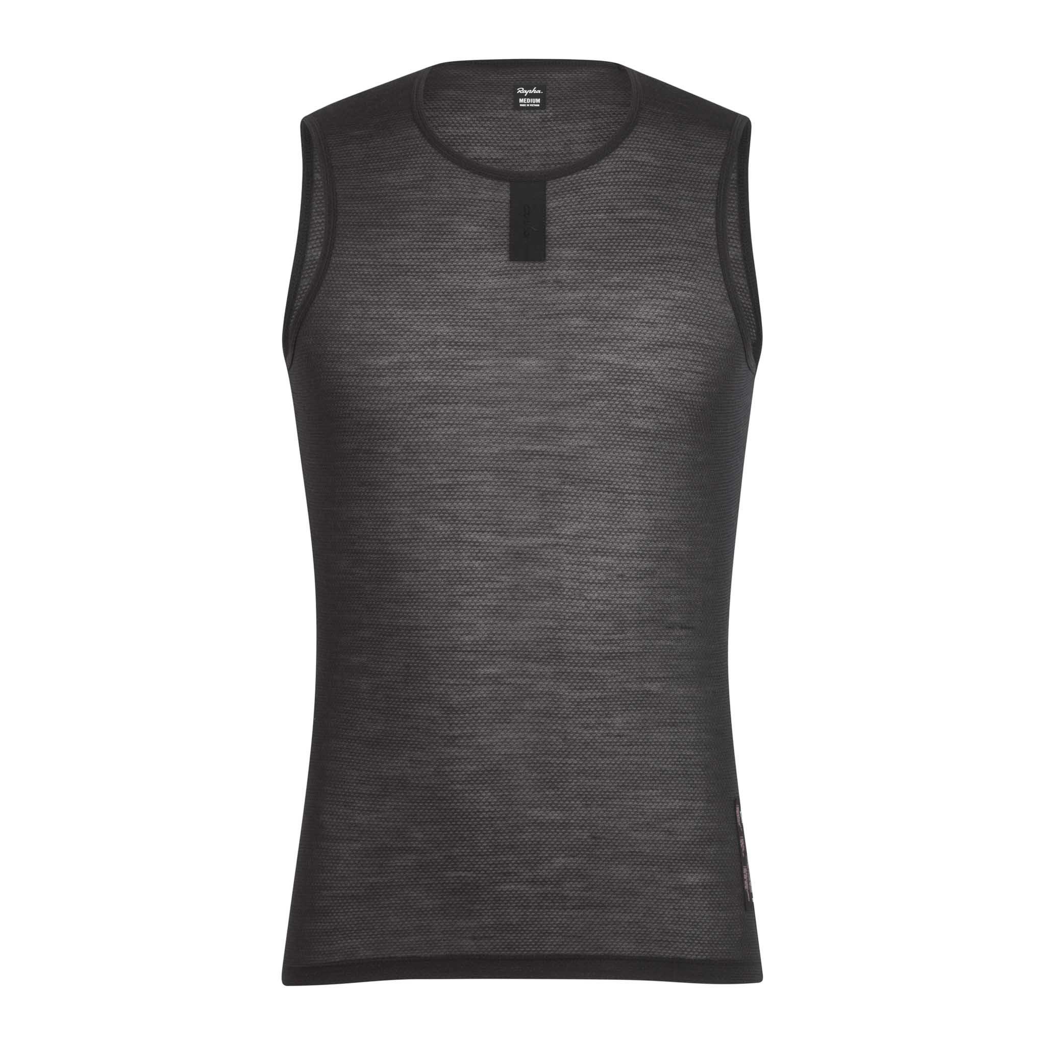 Rapha Merino Mesh Base Layer Sleeveless Black | 47952PARG