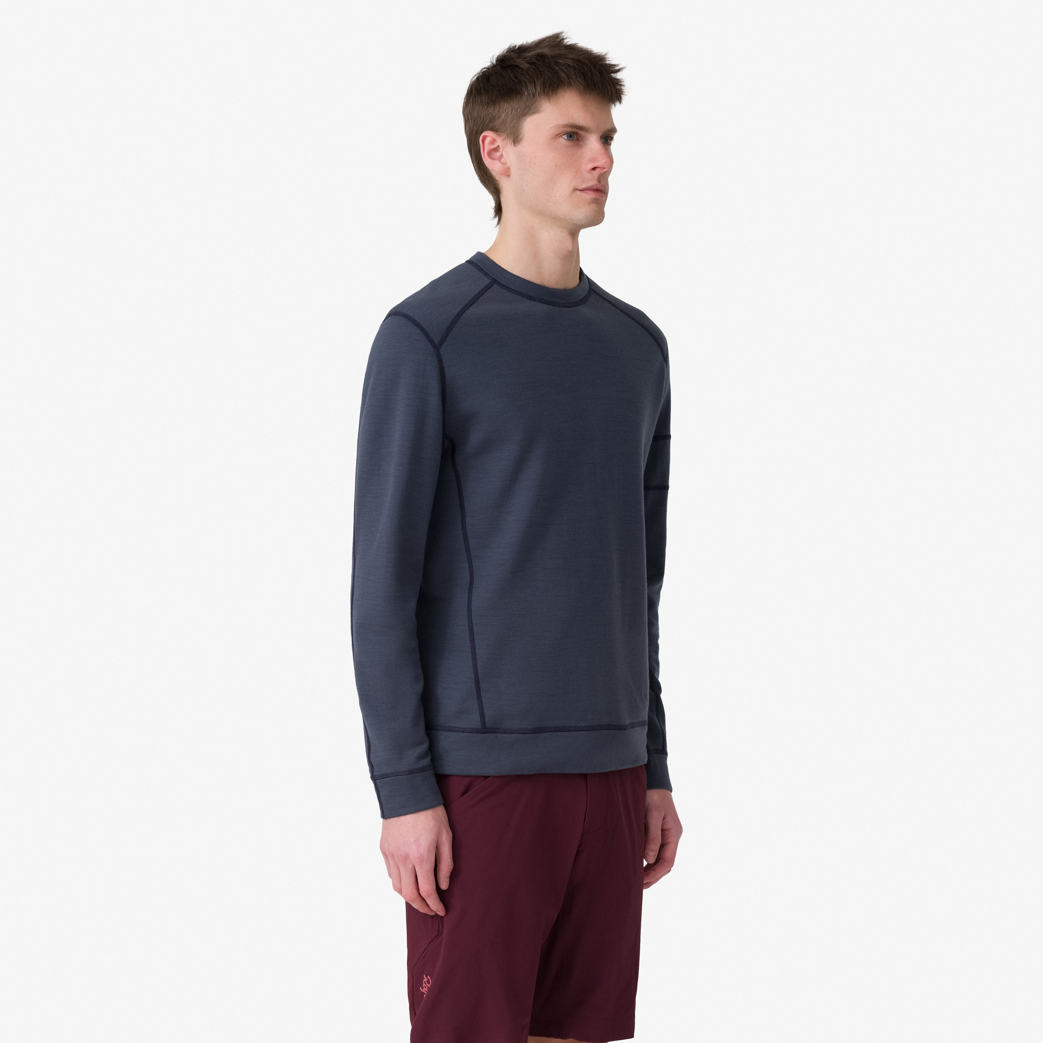 Rapha Merino Sweatshirt Black/Dark Navy | 70159XRYL