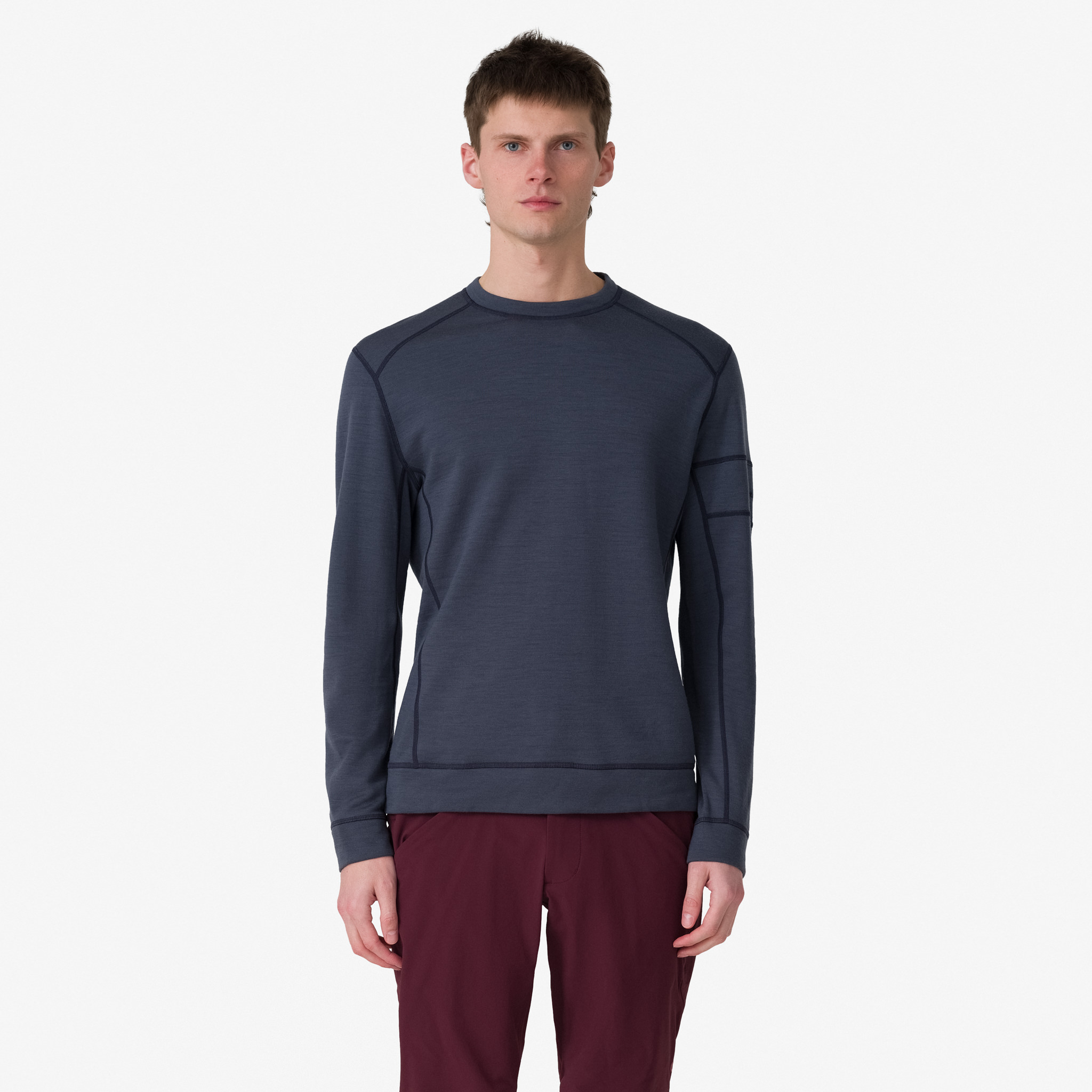 Rapha Merino Sweatshirt Black/Dark Navy | 70159XRYL