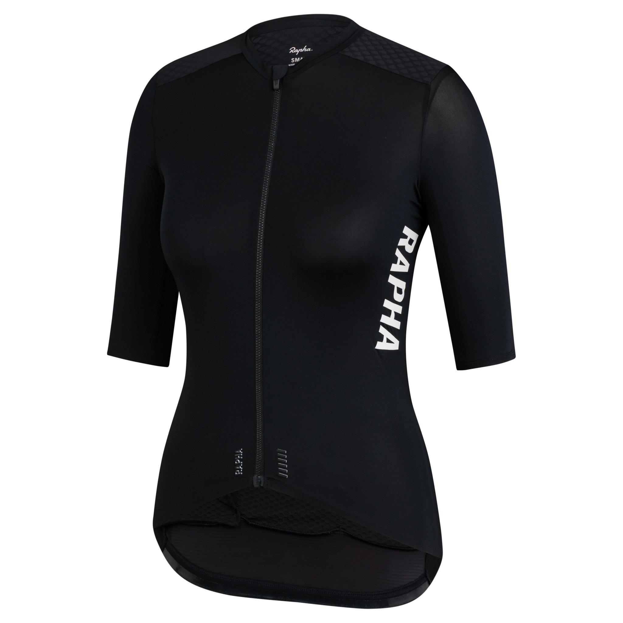 Rapha Pro Team Aero Cycling Jersey Black/White | 53240CGWF