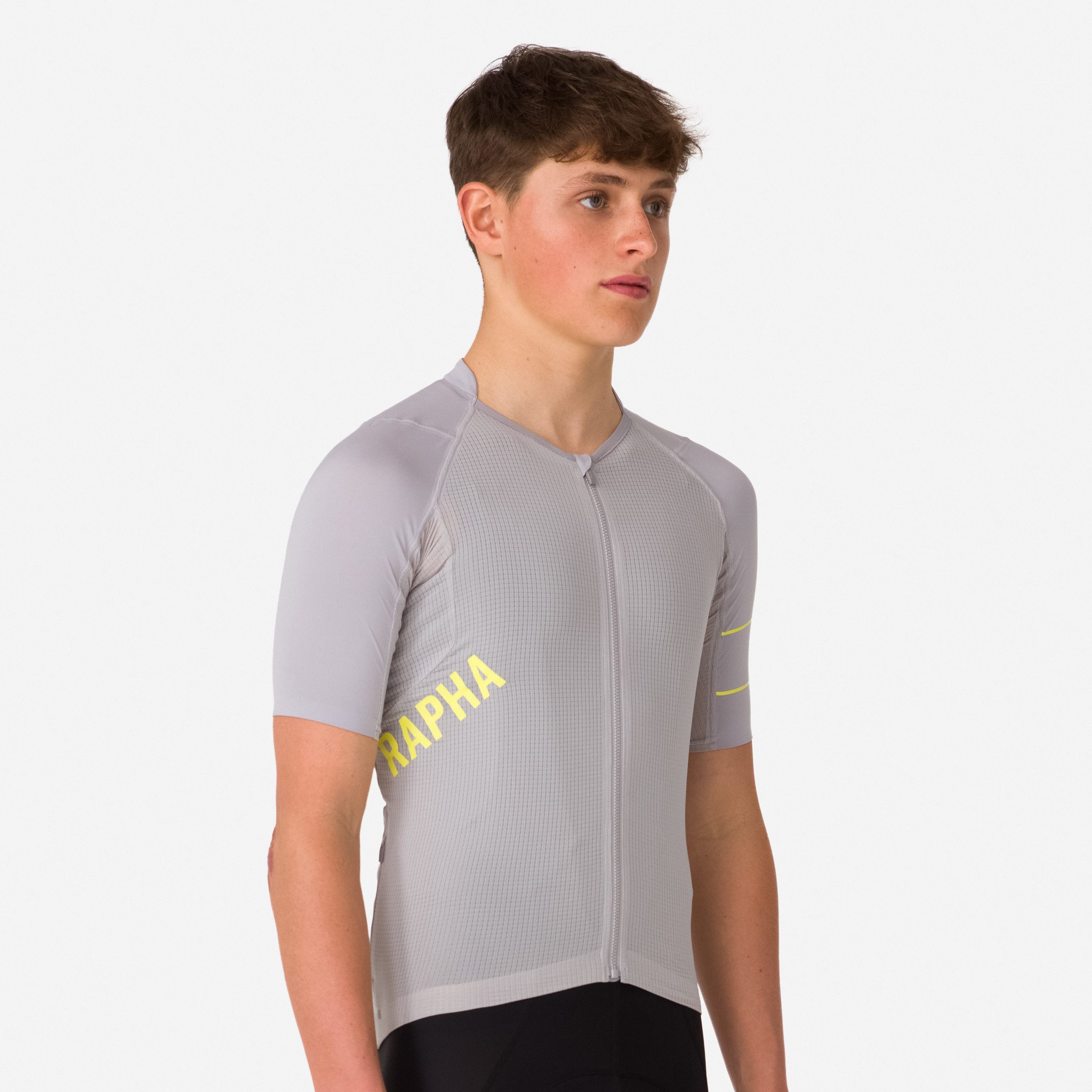 Rapha Pro Team Lightweight Jersey Silver/Chartreuse | 38517GJNA