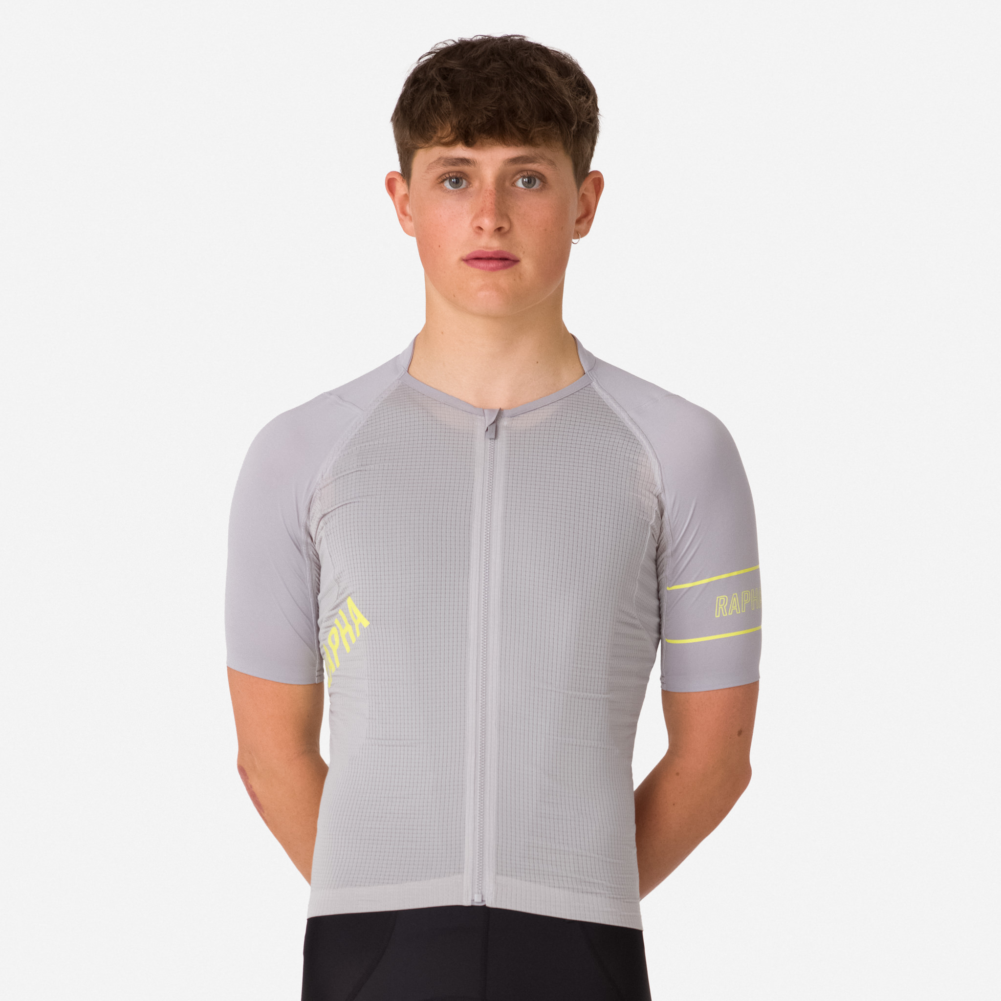 Rapha Pro Team Lightweight Jersey Silver/Chartreuse | 38517GJNA