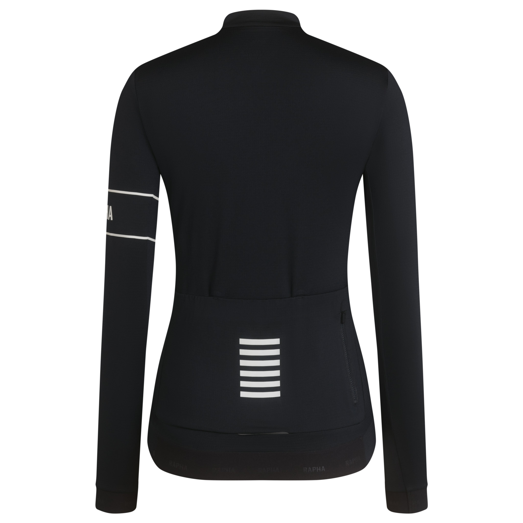 Rapha Pro Team Long Sleeve Thermal Jersey Black/White | 24135AGBC