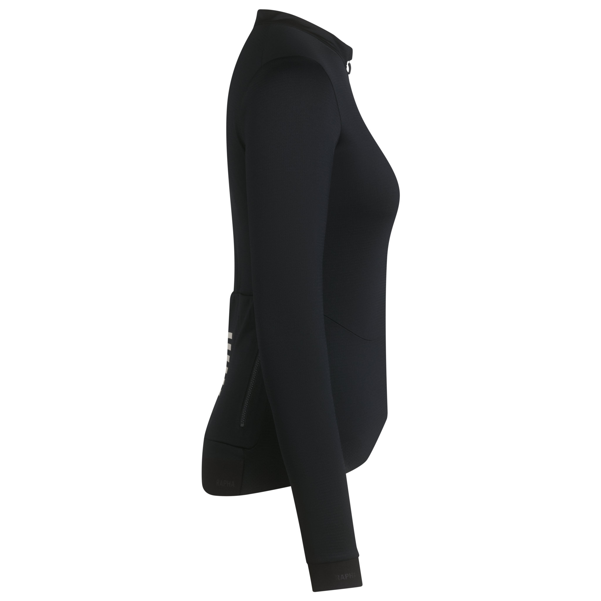 Rapha Pro Team Long Sleeve Thermal Jersey Black/White | 24135AGBC