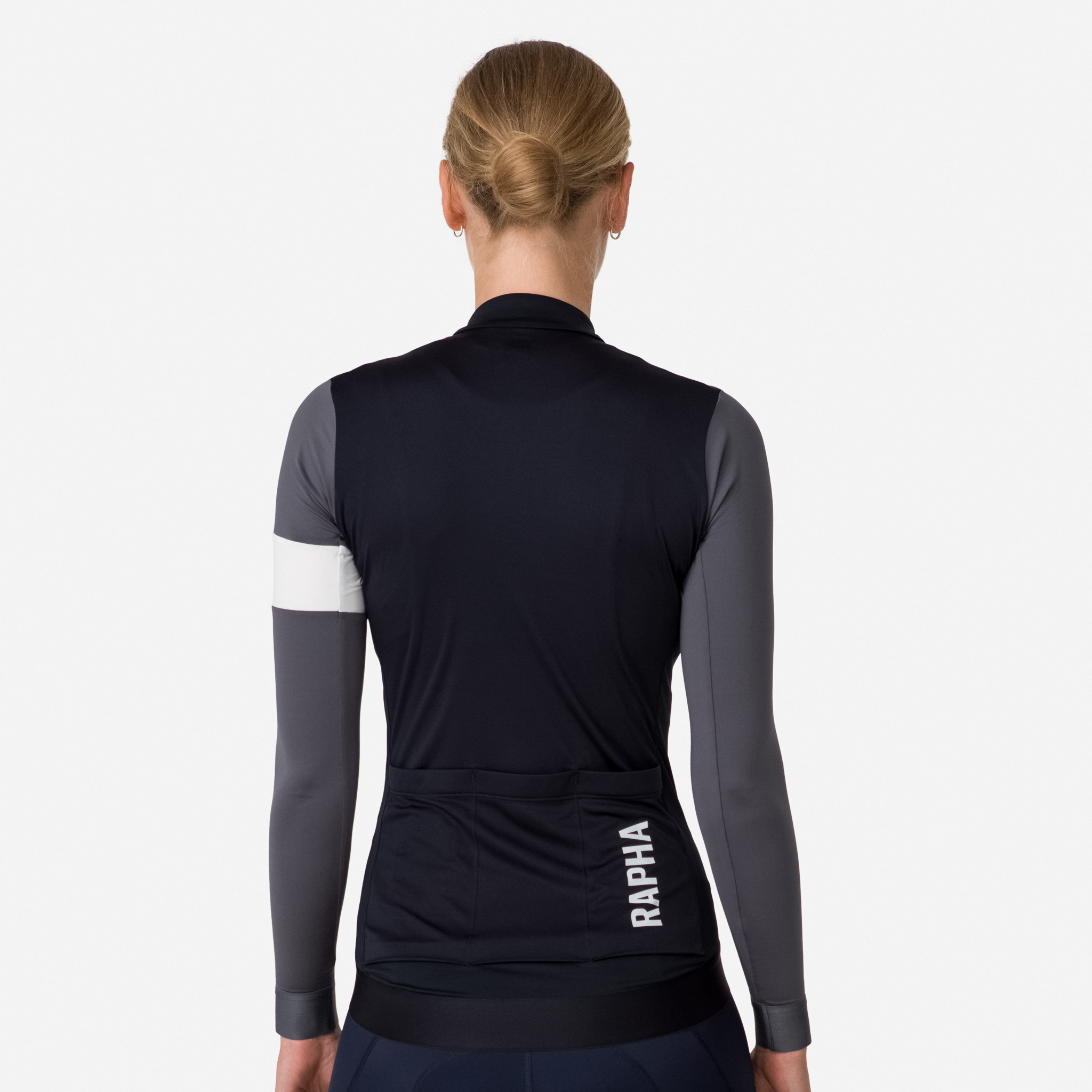 Rapha Pro Team Long Sleeve Training Jersey Black/Carbon Grey | 80514VPKJ