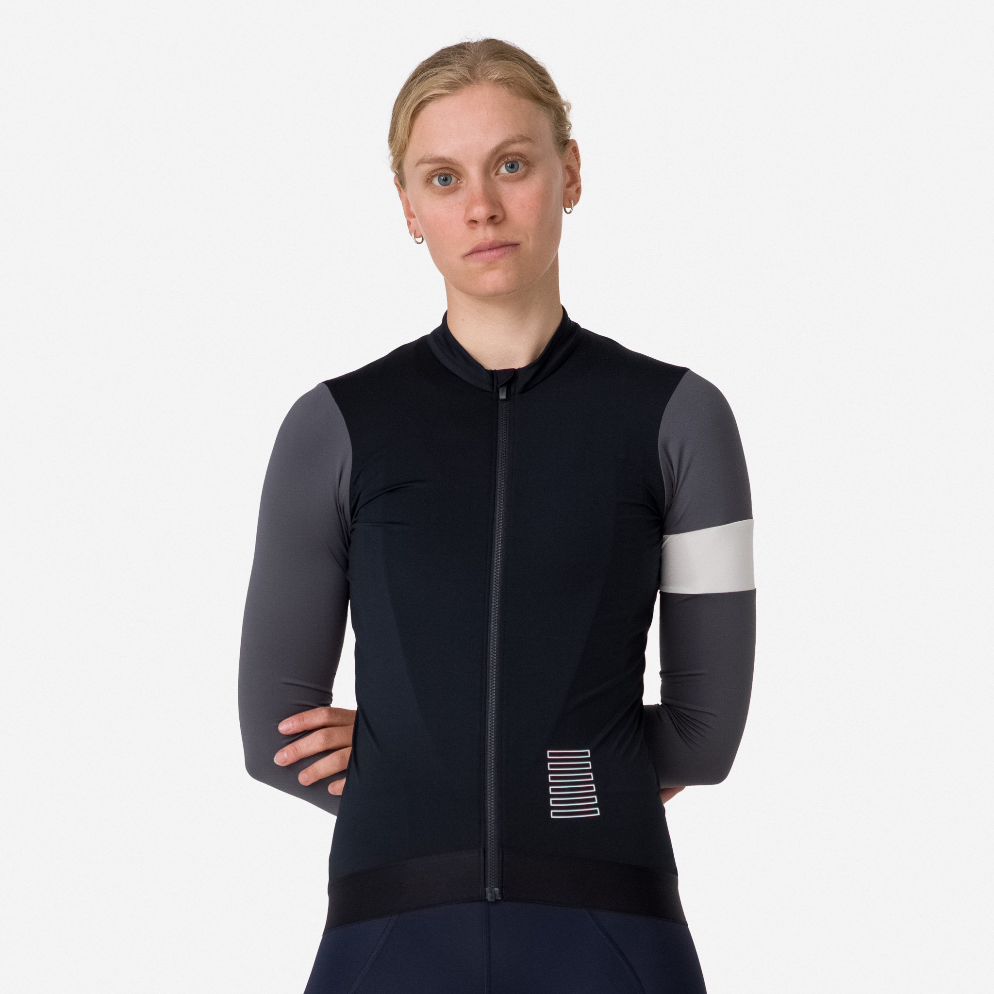 Rapha Pro Team Long Sleeve Training Jersey Black/Carbon Grey | 80514VPKJ