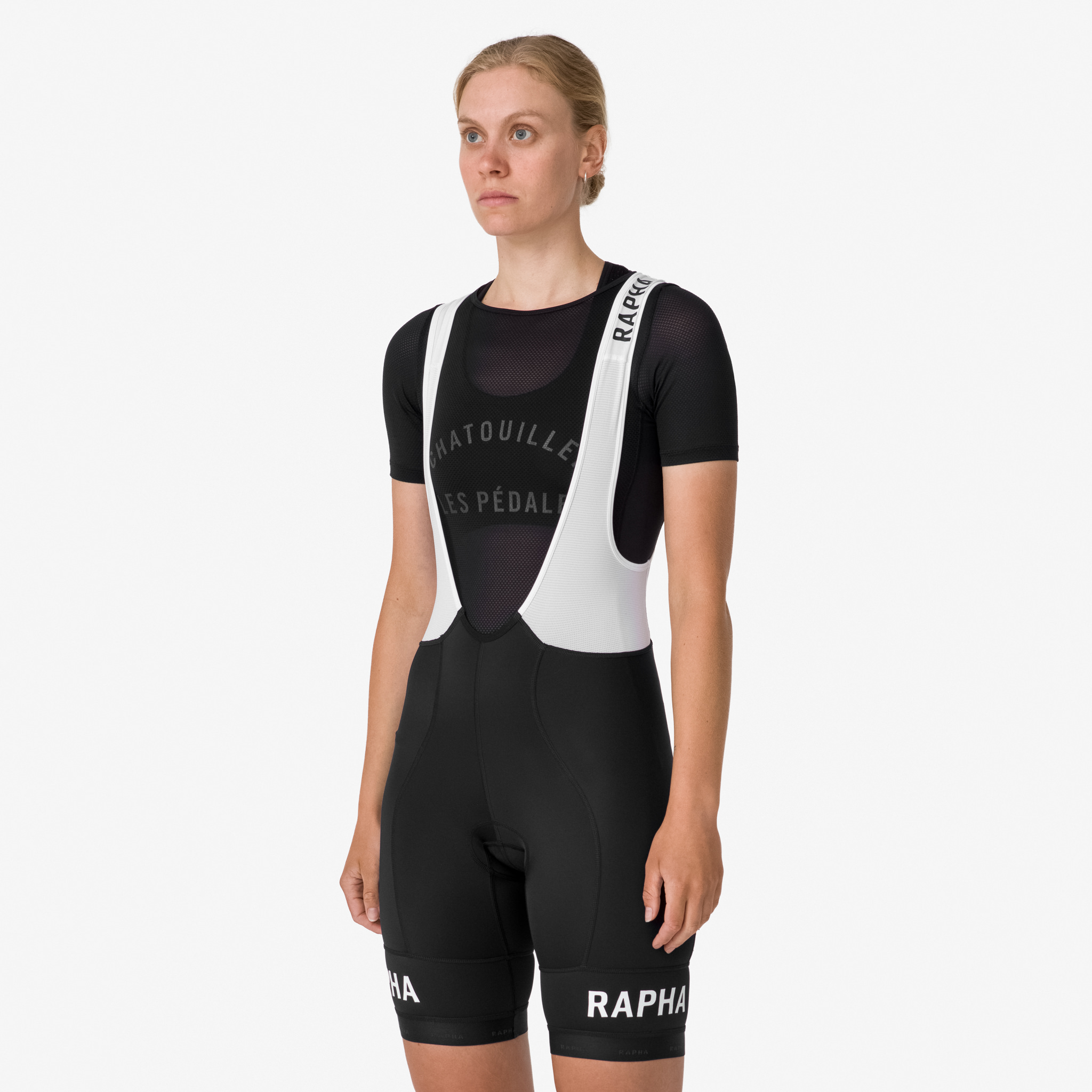 Rapha Pro Team Training Bib Shorts Black/White | 45087LEOM