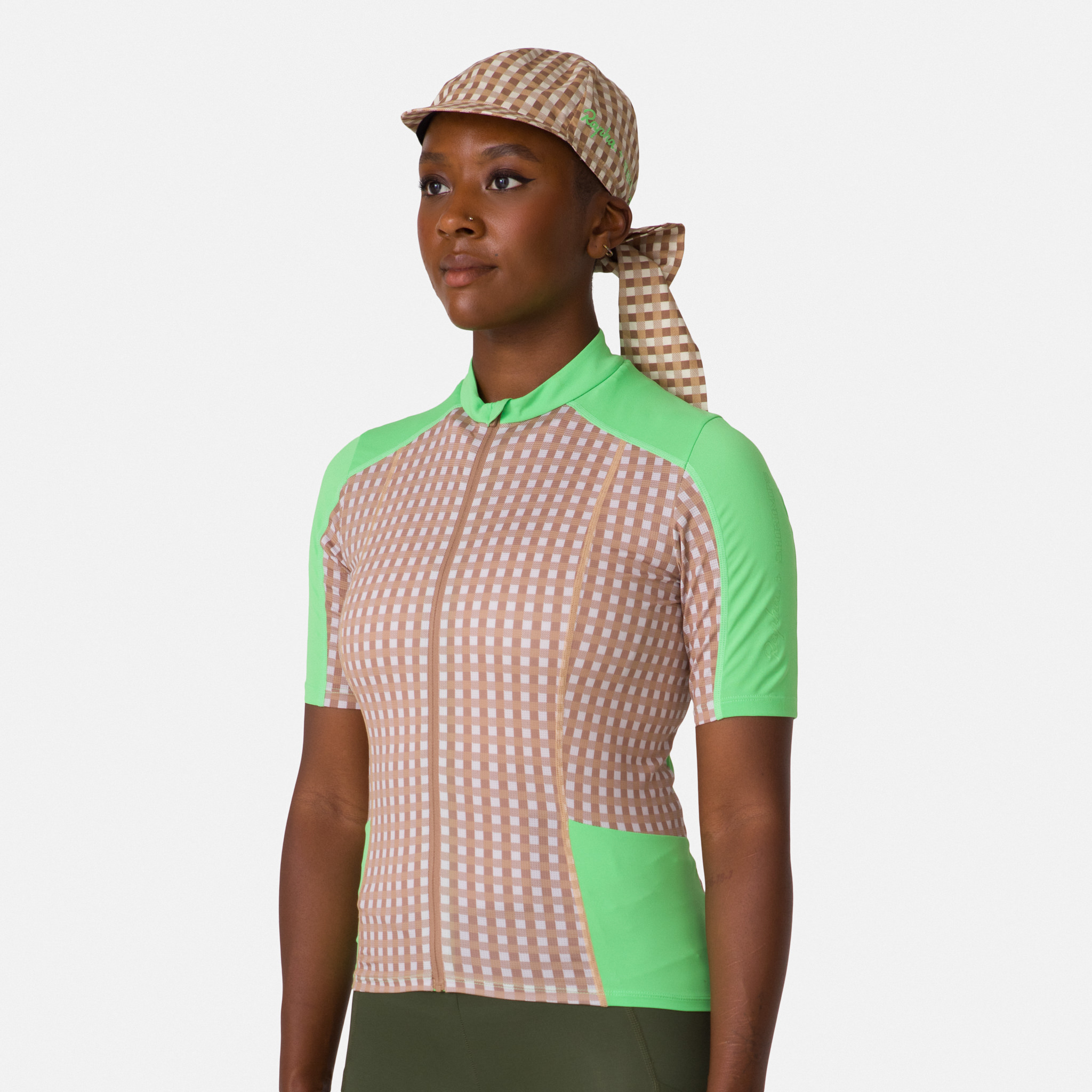 Rapha Rapha + Shrimps Jersey Gingham Print/Summer Green | 31964OXDP