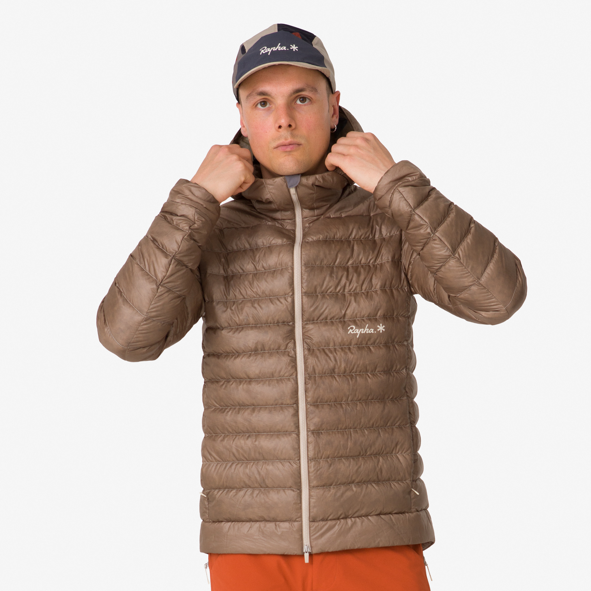 Rapha Rapha + Snow Peak Explore Down Jacket Dark Beige/Off-White | 15963IVMO