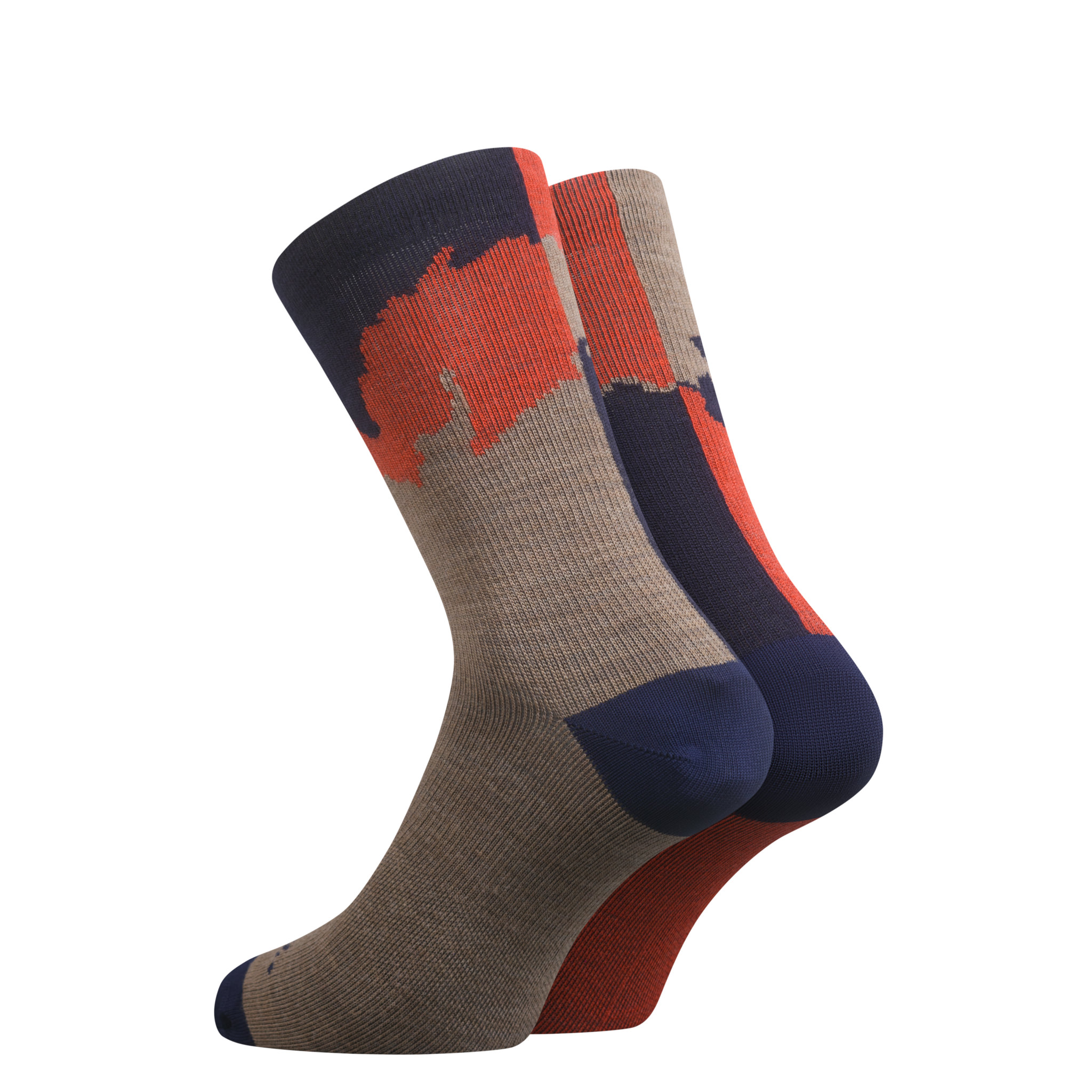 Rapha Rapha + Snow Peak Merino Socks Dark Beige/Off-White | 79125SWEL