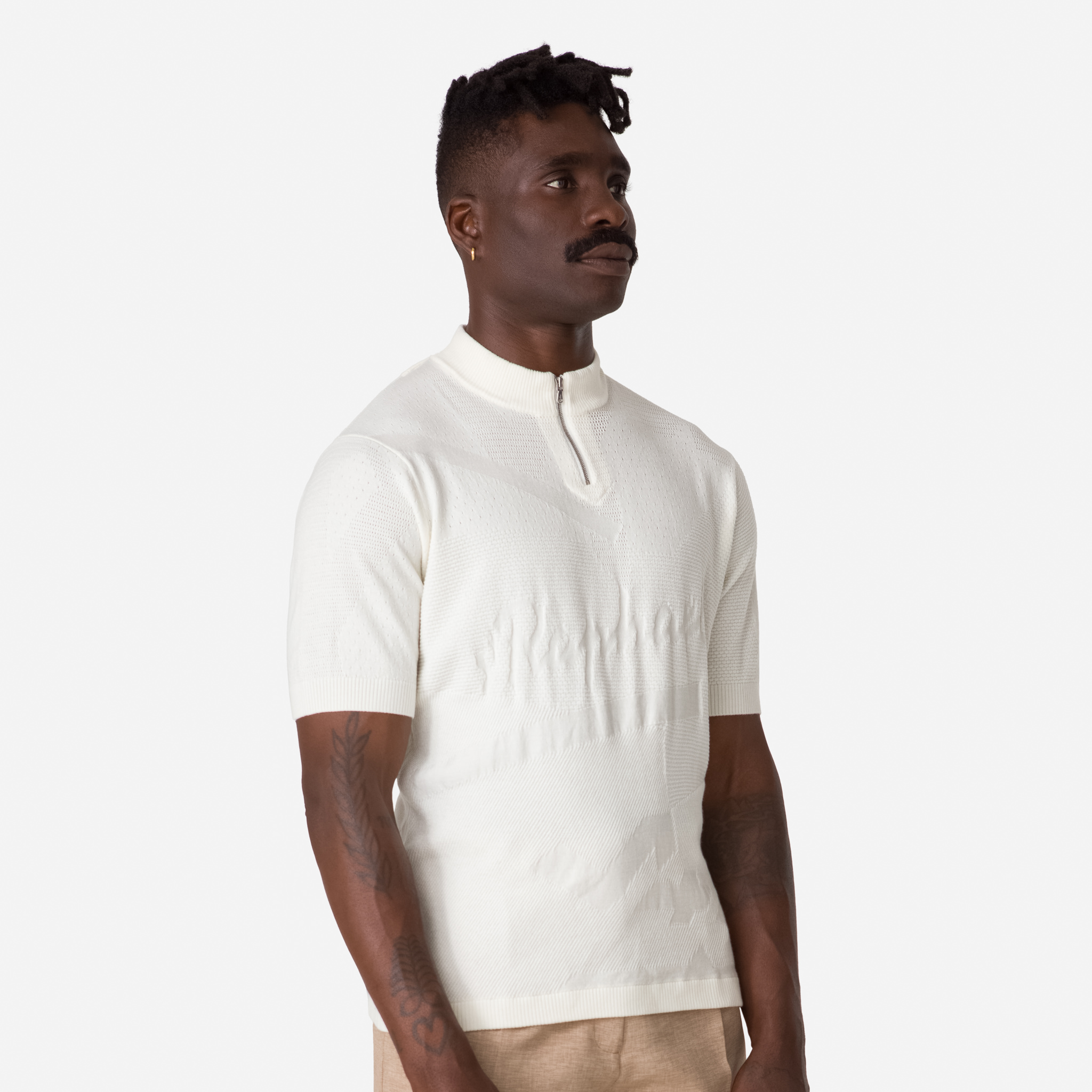 Rapha St Raphael Quarter Zip Knit White | 79460DYFP